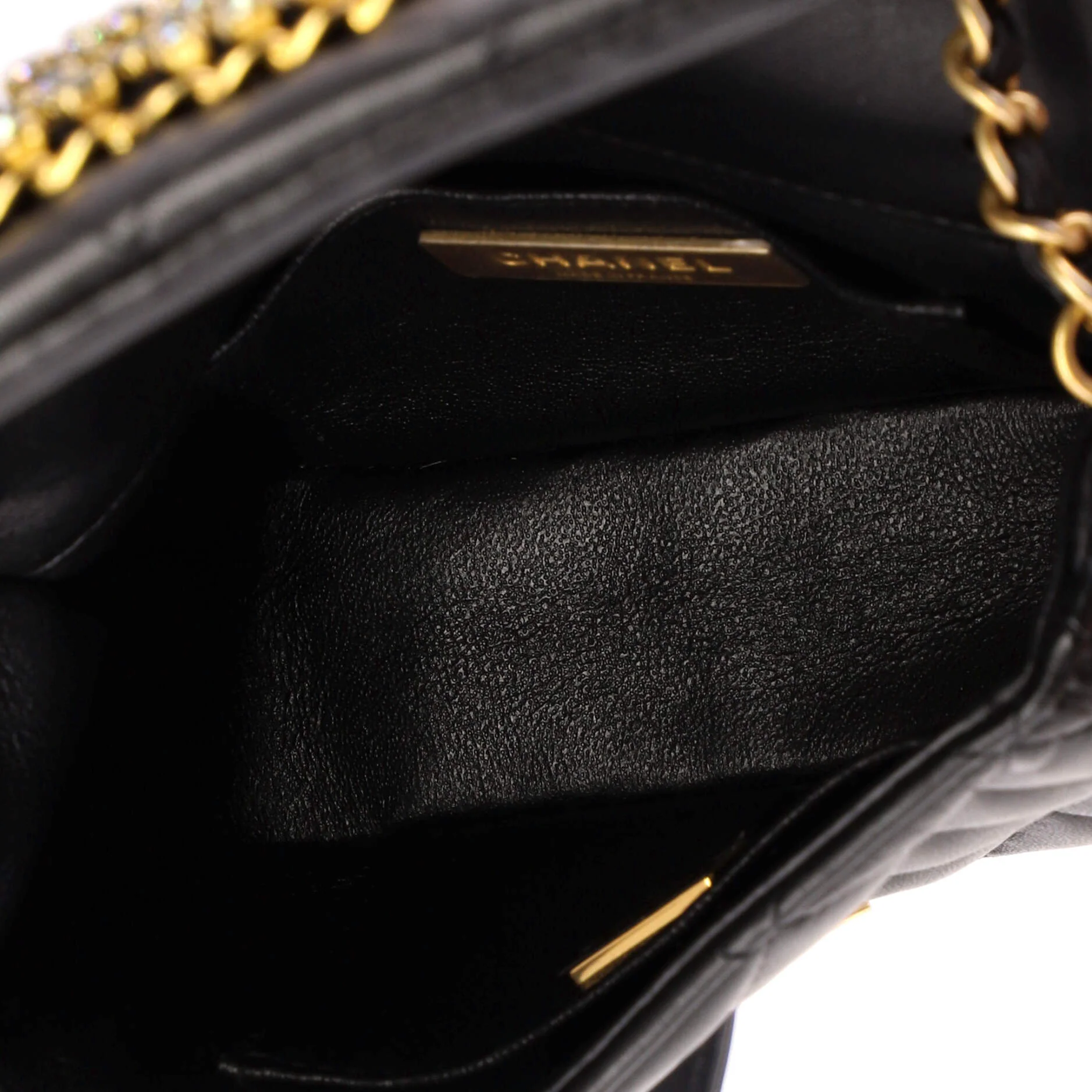 Crystal CC Full Flap Bag Quilted Lambskin Mini - Image 5