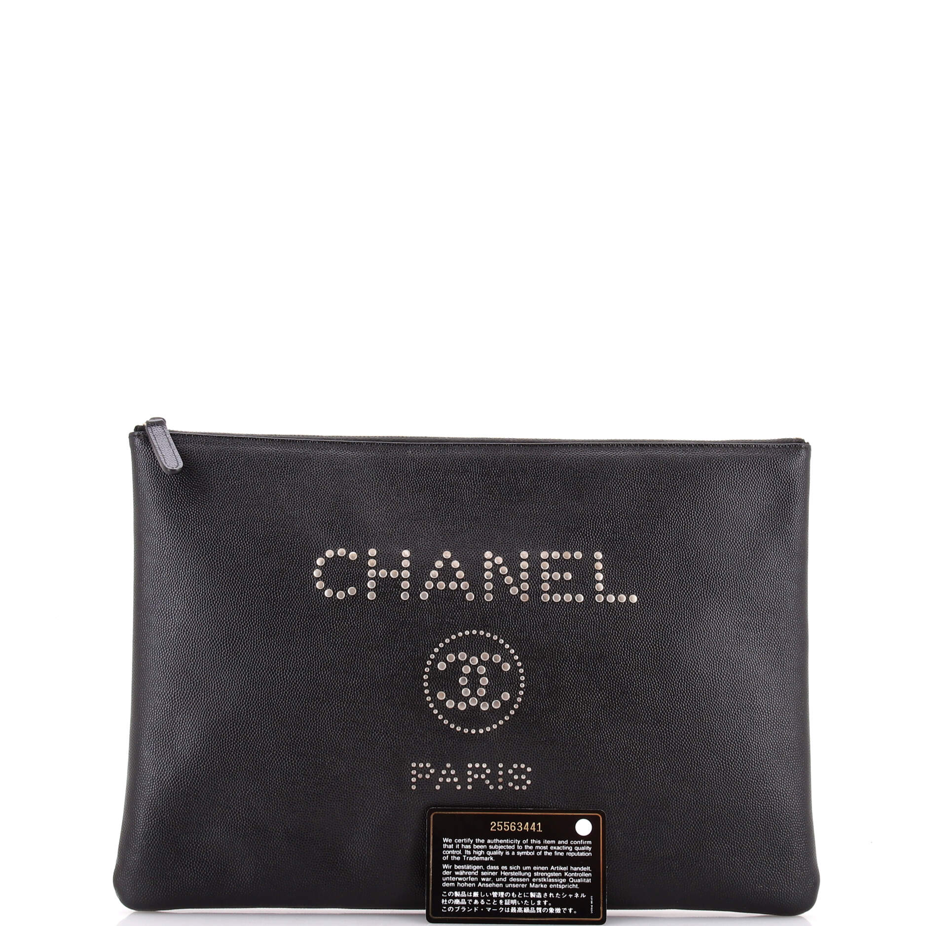 Deauville Pouch Studded Caviar Large - Image 2