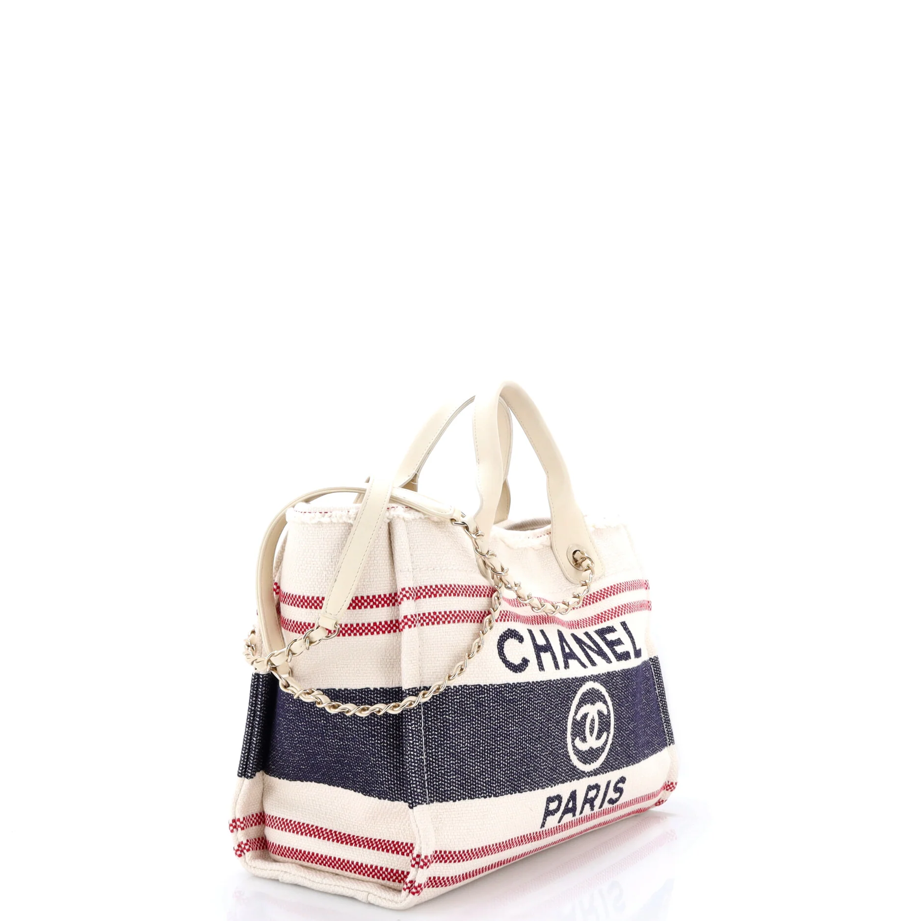 Deauville Tote Fringe Striped Canvas Small - Image 3