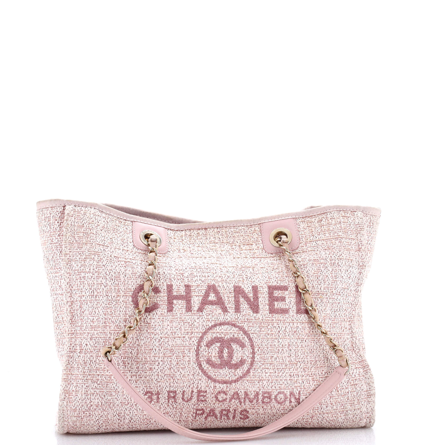 Deauville Tote Raffia with Glitter Detail Small - Image 2