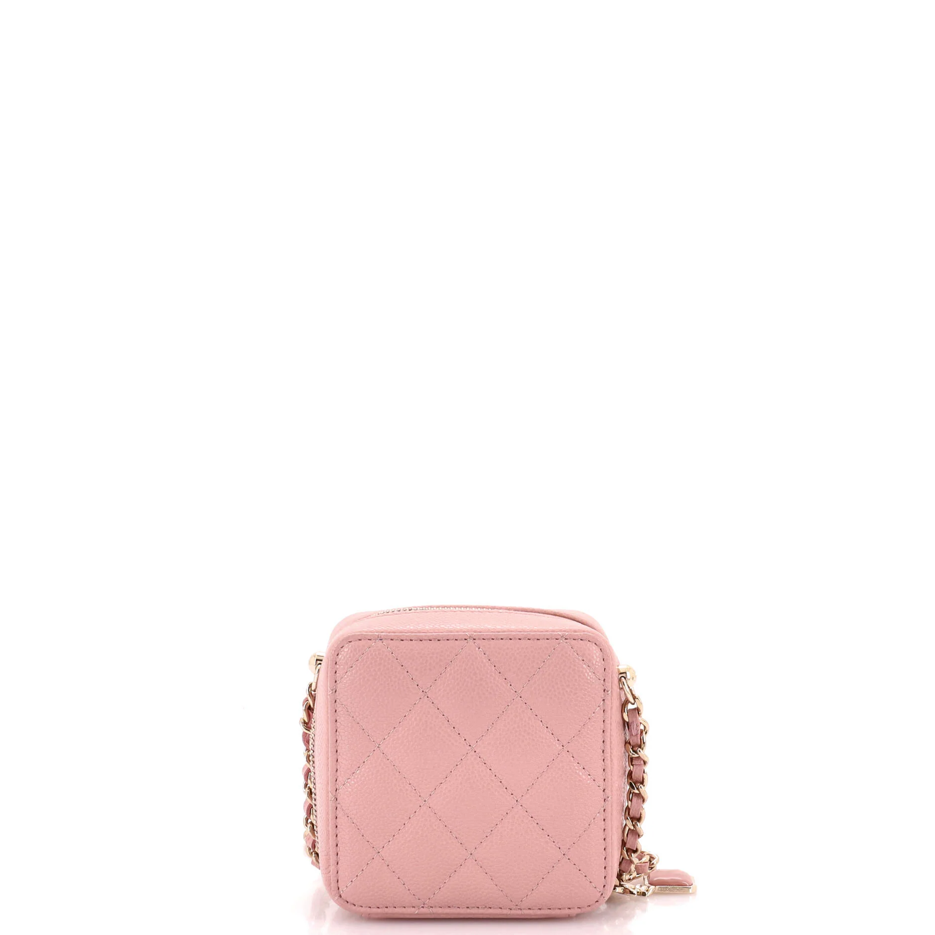 Diamond CC Zip Crossbody Quilted Caviar Mini - Image 3