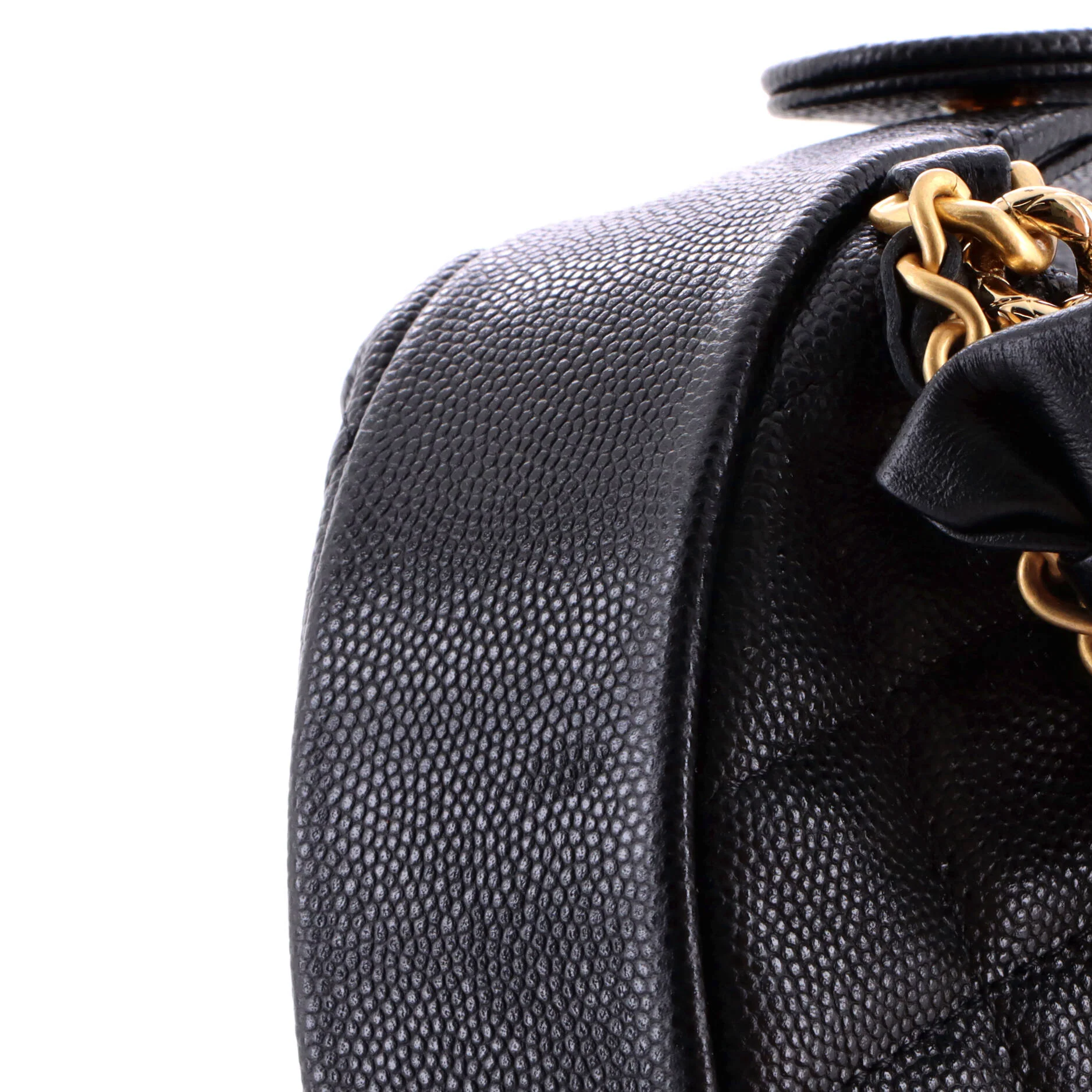 Double Chain Bow Hobo Pouch Quilted Caviar Mini - Image 6