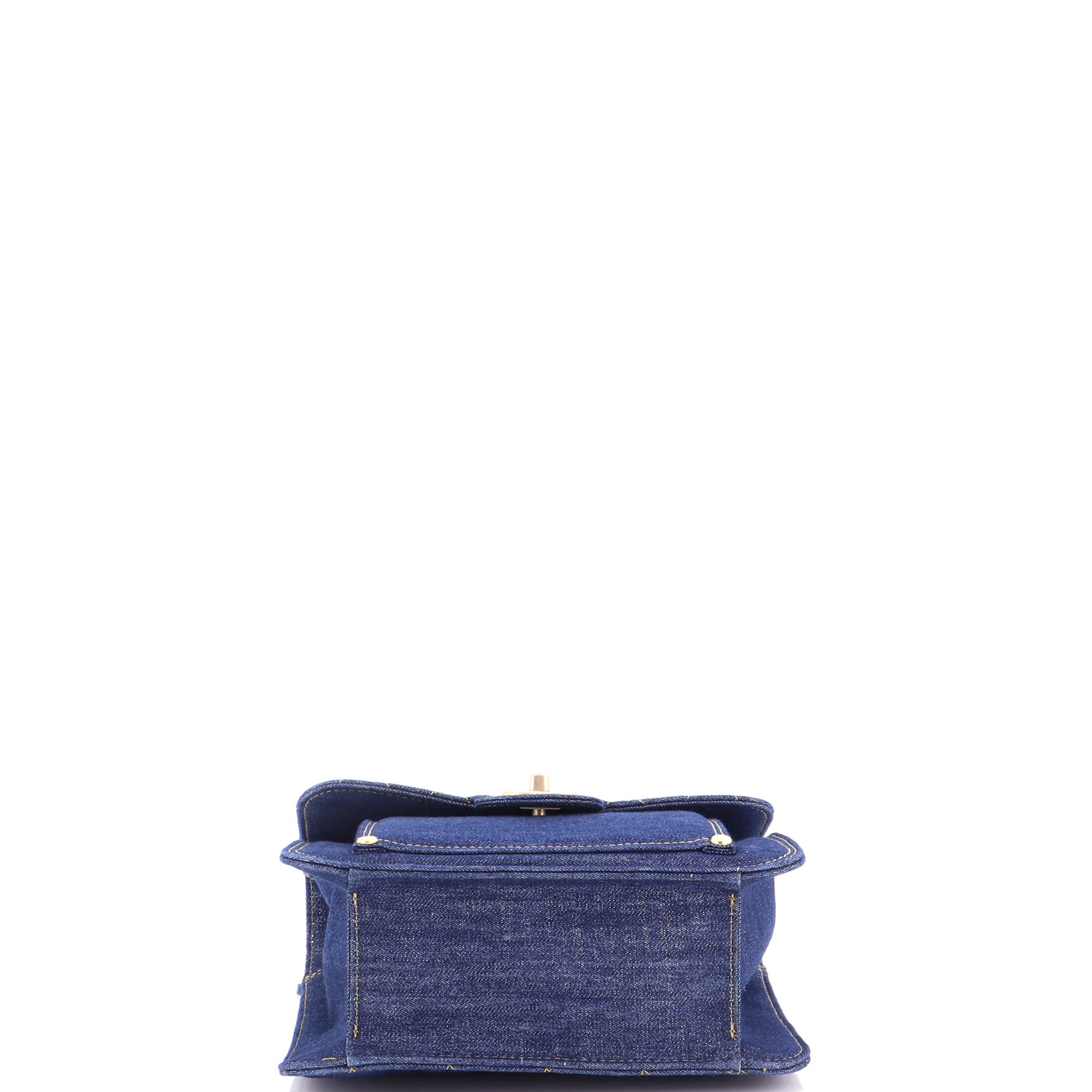 Double You CC Flap Bag Quilted Denim Medium - Image 5