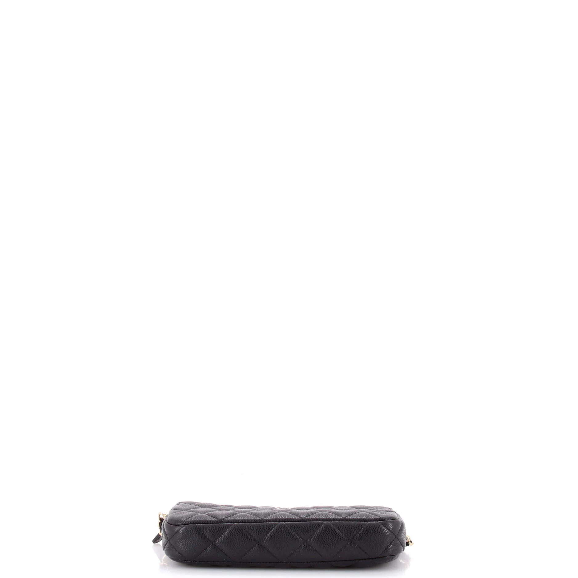 Double Zip Clutch with Chain Quilted Caviar - Image 4