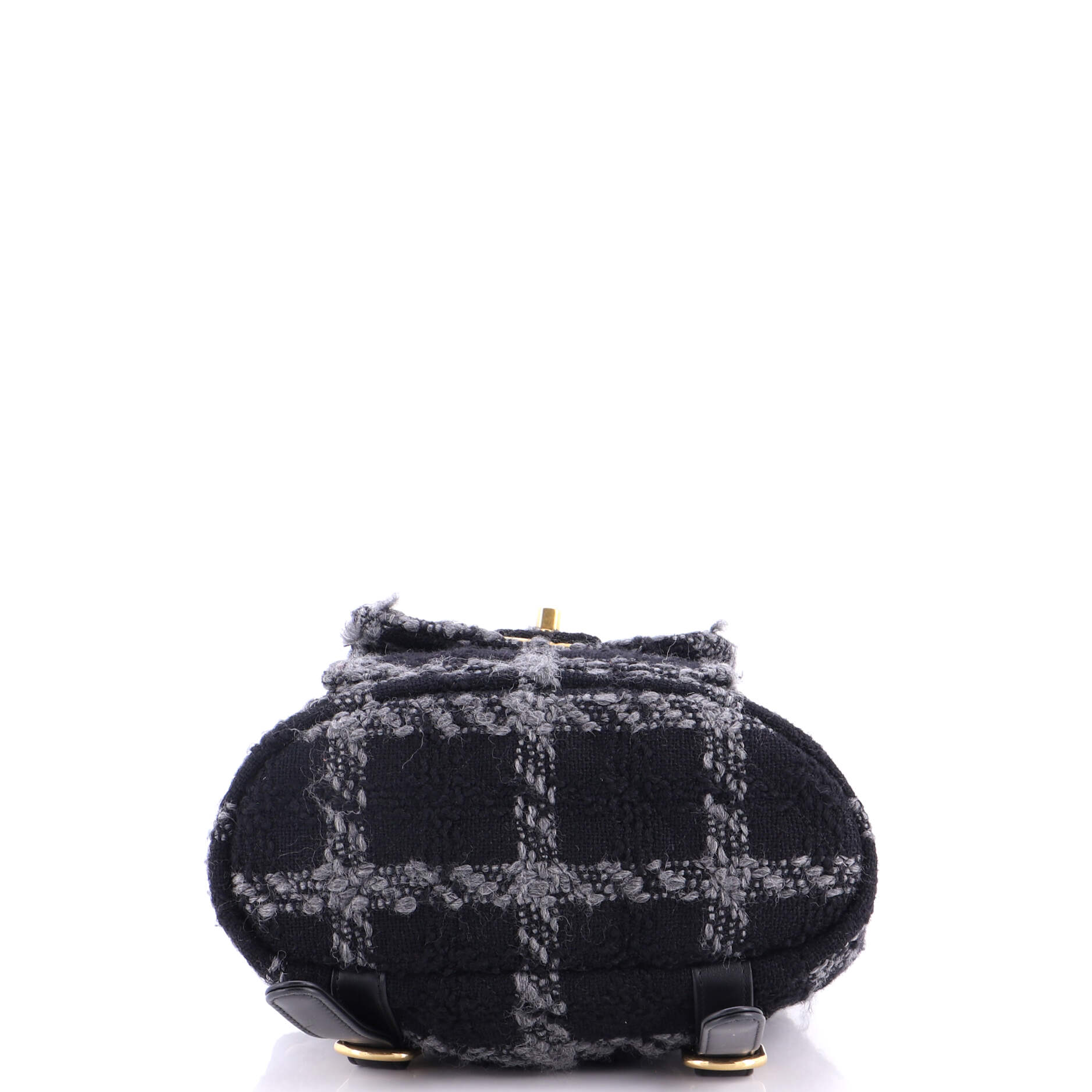 Duma Drawstring Backpack Quilted Wool Tweed Large - Image 4