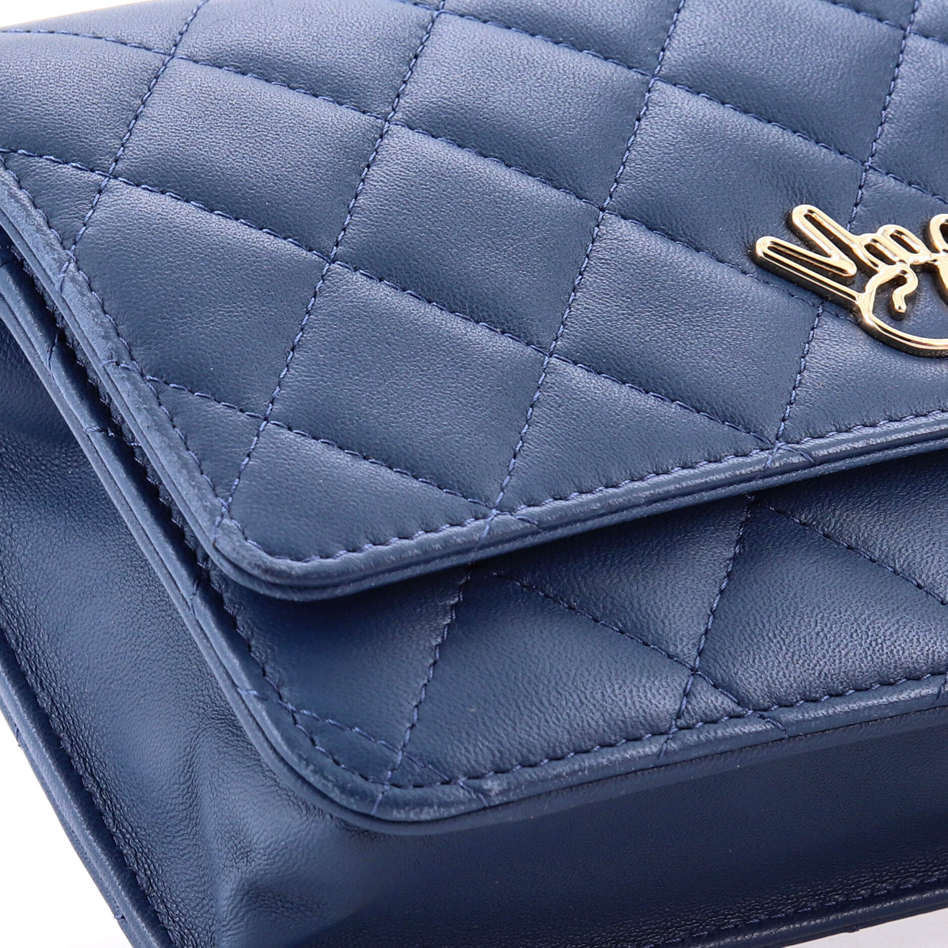 Emoticon Wallet on Chain Quilted Lambskin - Image 6