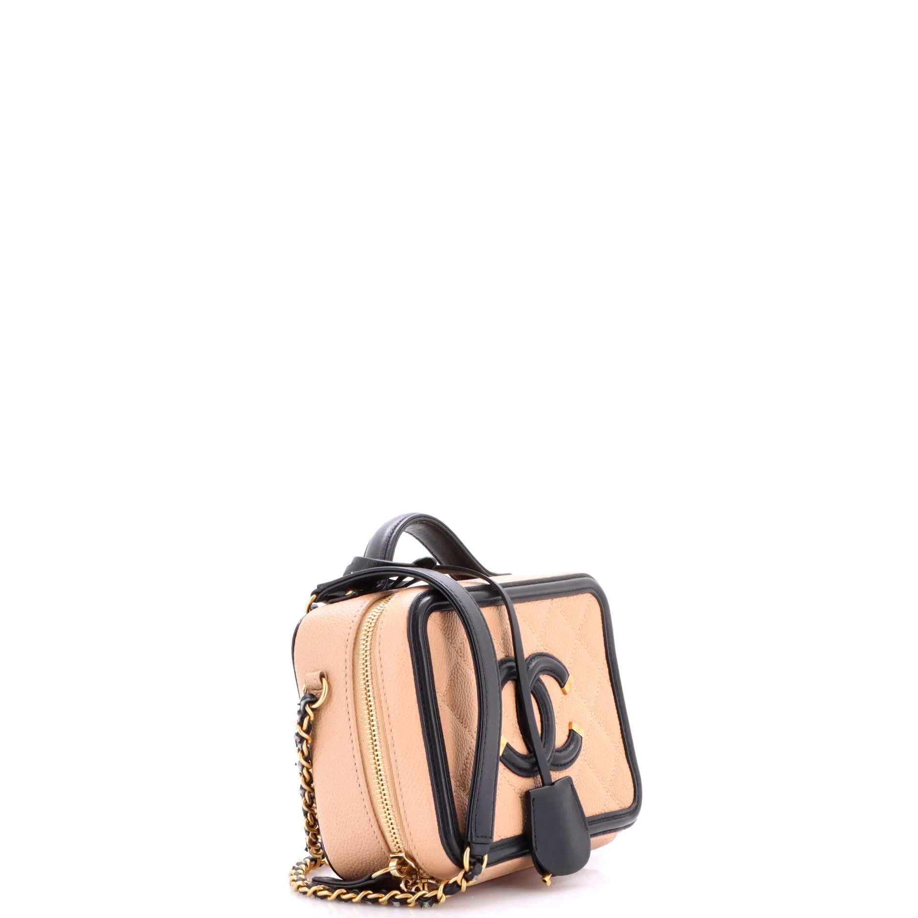 Filigree Vanity Case Quilted Caviar Small - Image 2