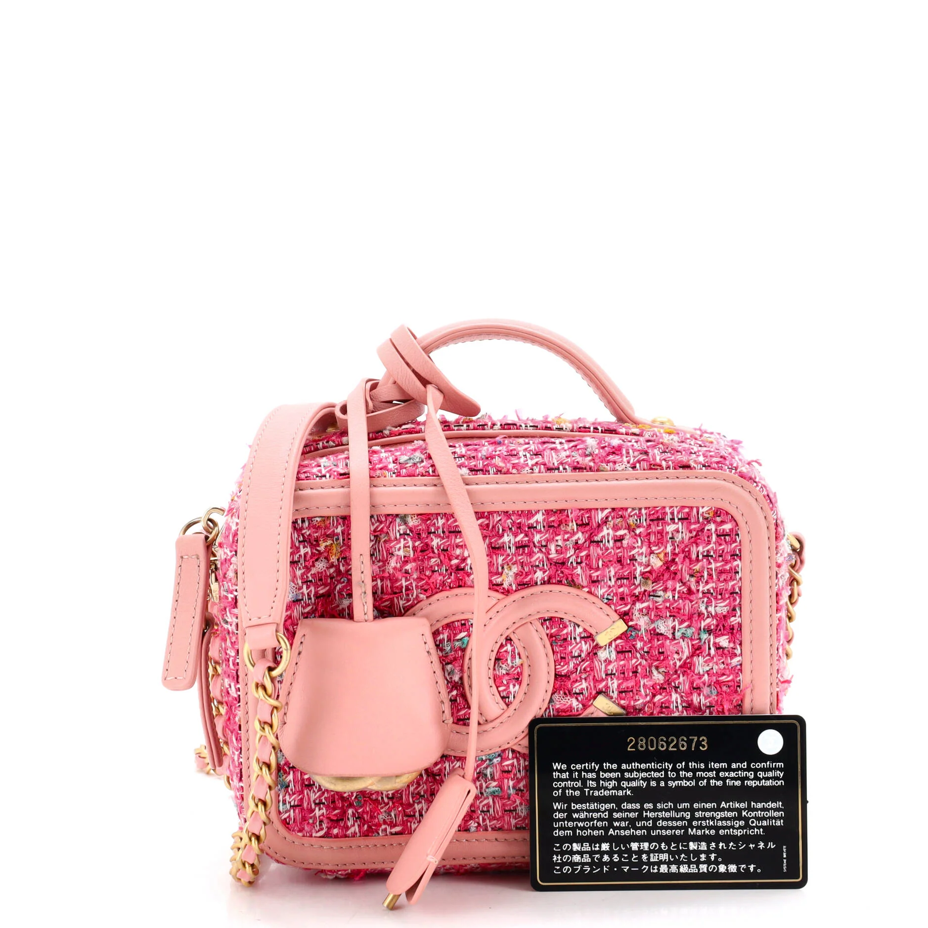 Filigree Vanity Case Quilted Tweed Small - Image 2
