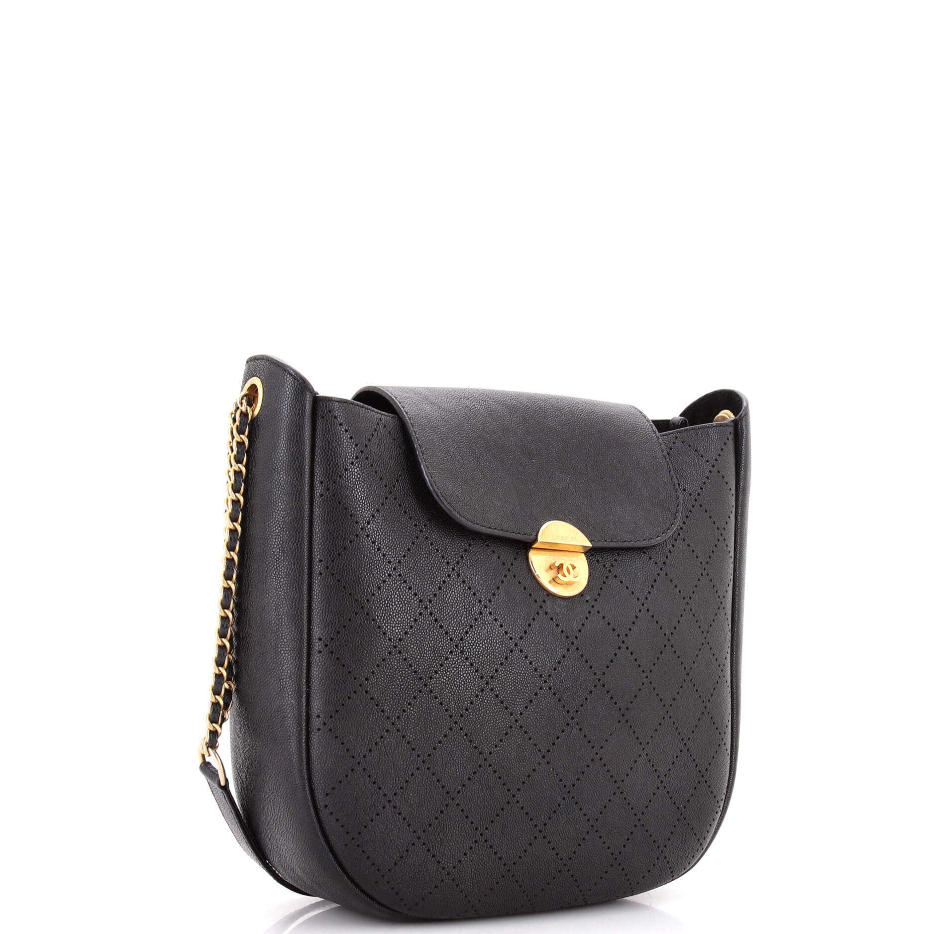 Flap Hobo Diamond Perforated Caviar Small - Image 2