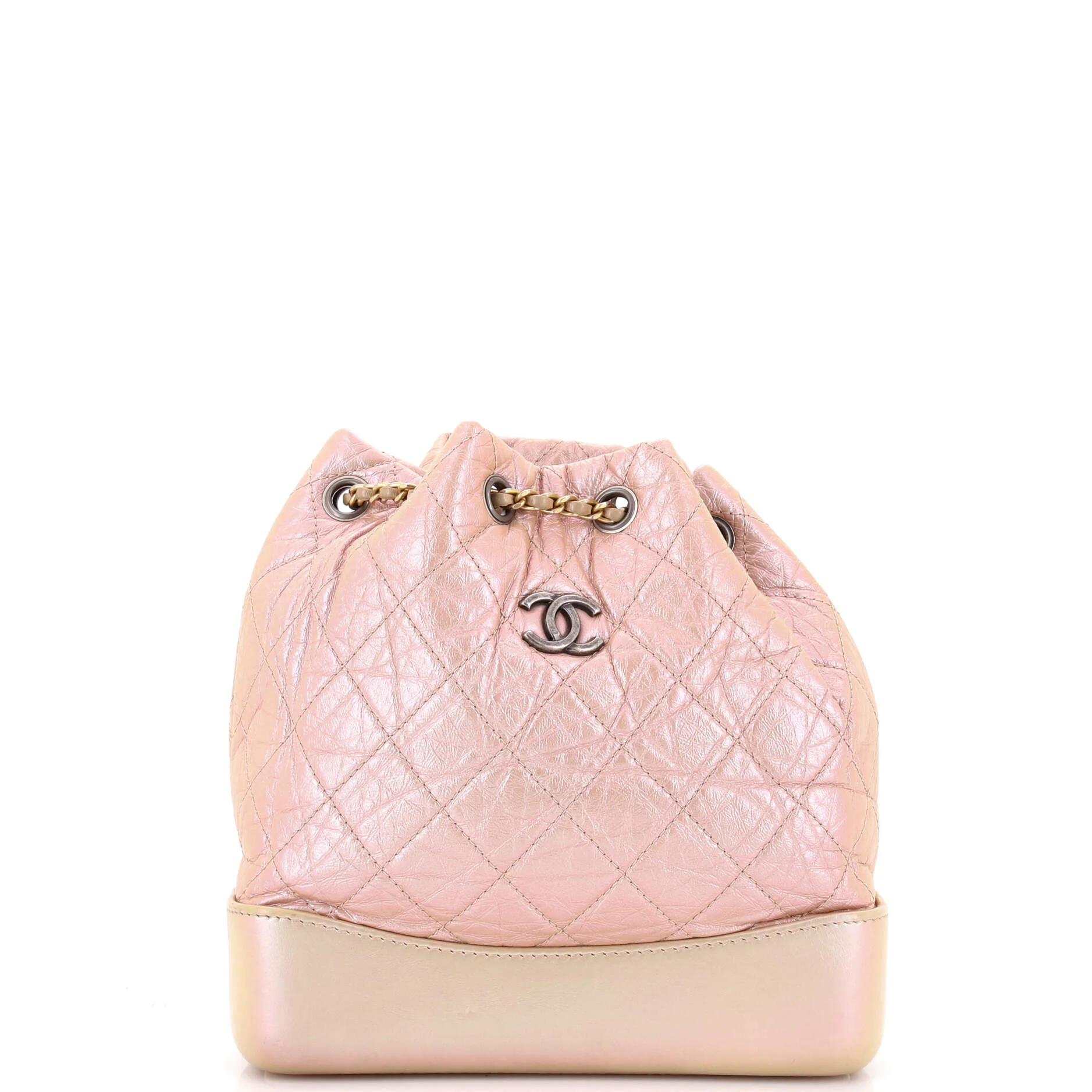 Gabrielle Backpack Quilted Iridescent Aged Calfskin Small
