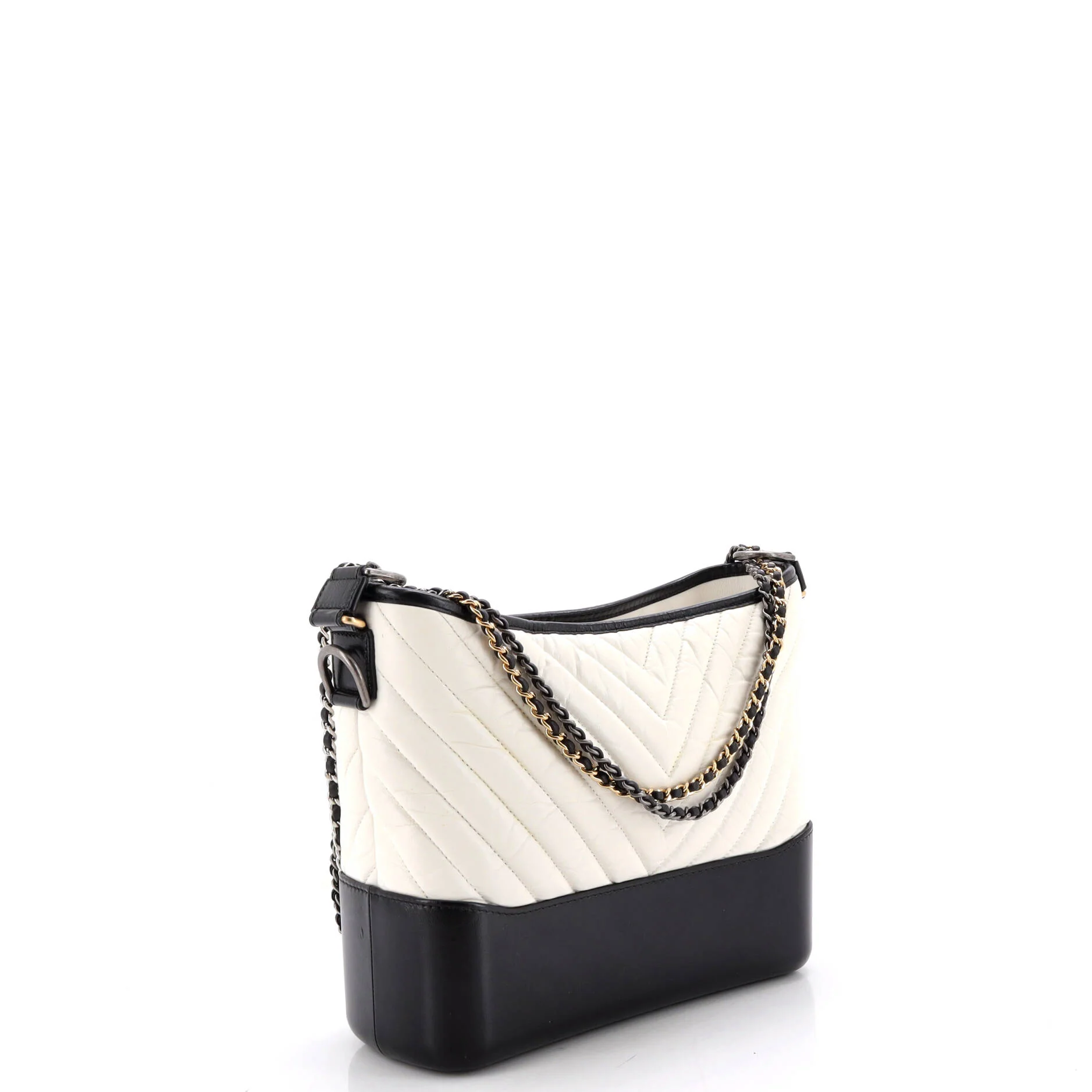 Gabrielle Hobo Chevron Aged Calfskin Medium - Image 3