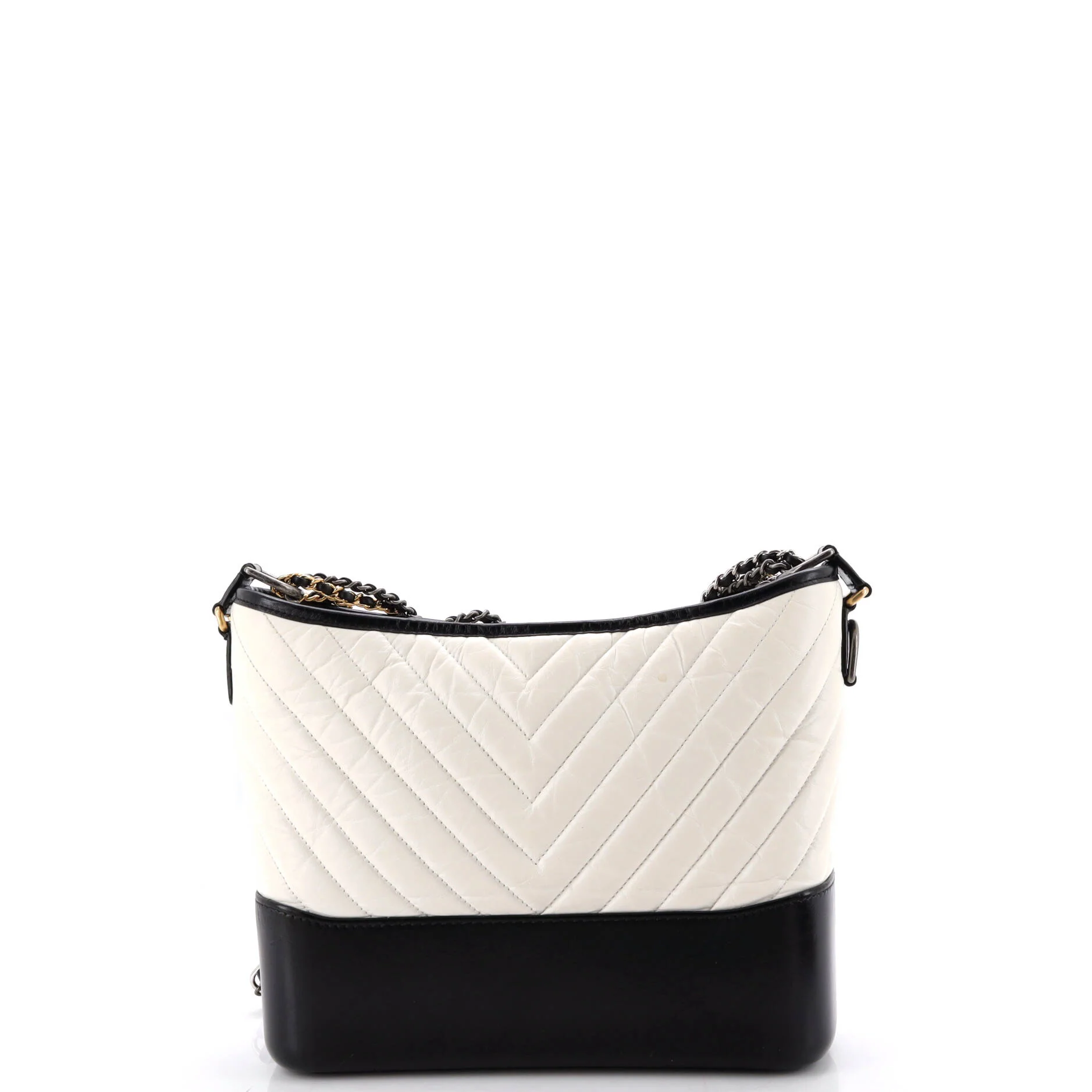 Gabrielle Hobo Chevron Aged Calfskin Medium - Image 4