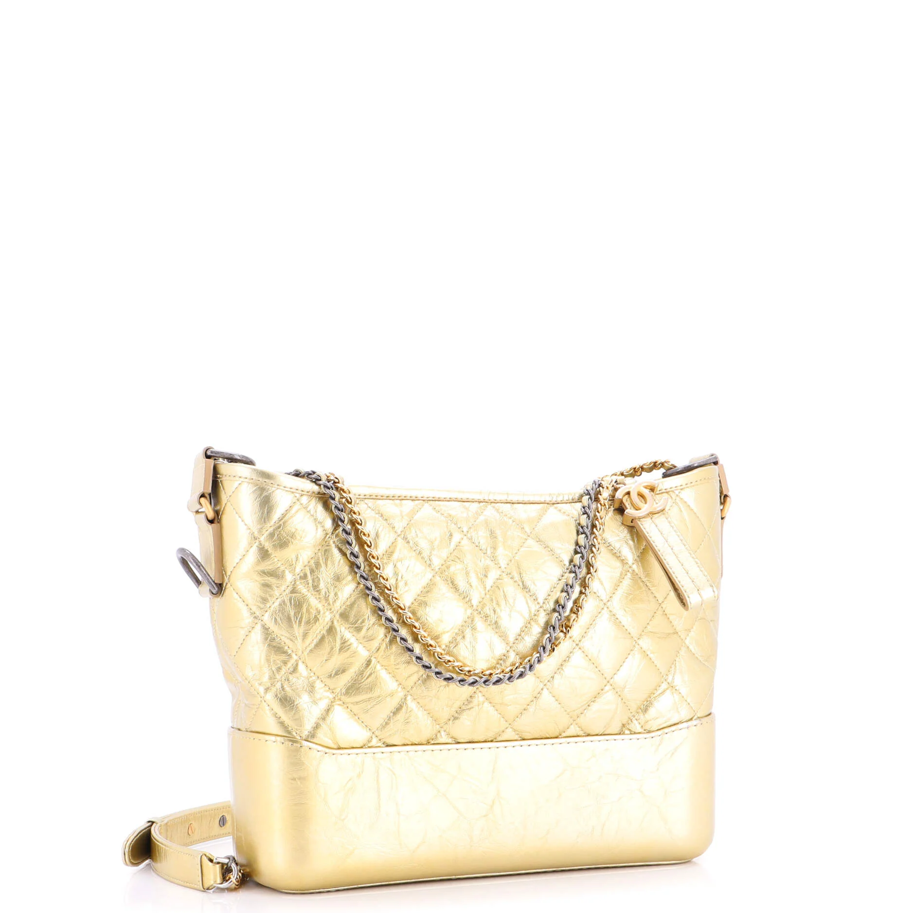 Gabrielle Hobo Quilted Metallic Aged Calfskin Medium - Image 2
