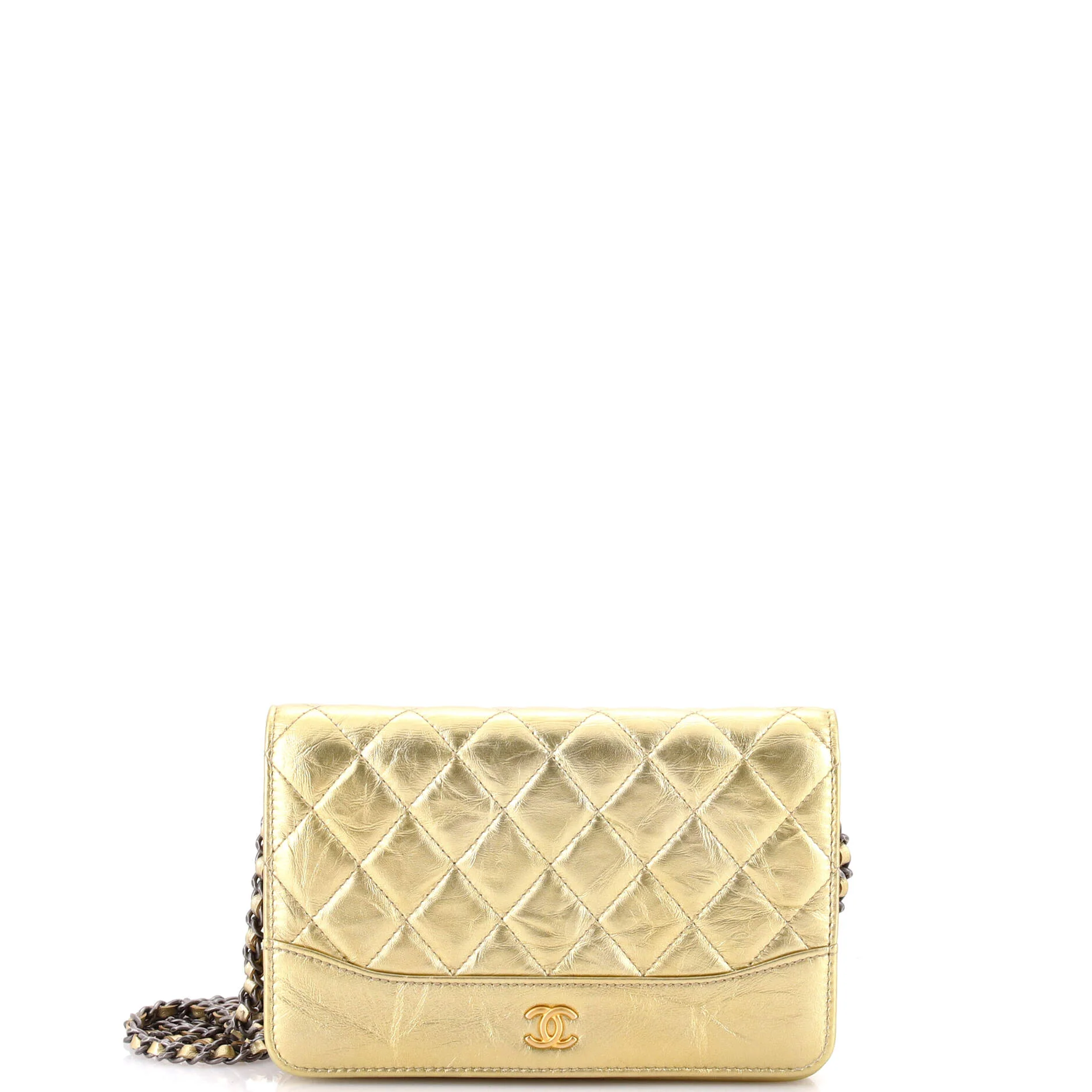 Gabrielle Wallet on Chain Quilted Aged Calfskin