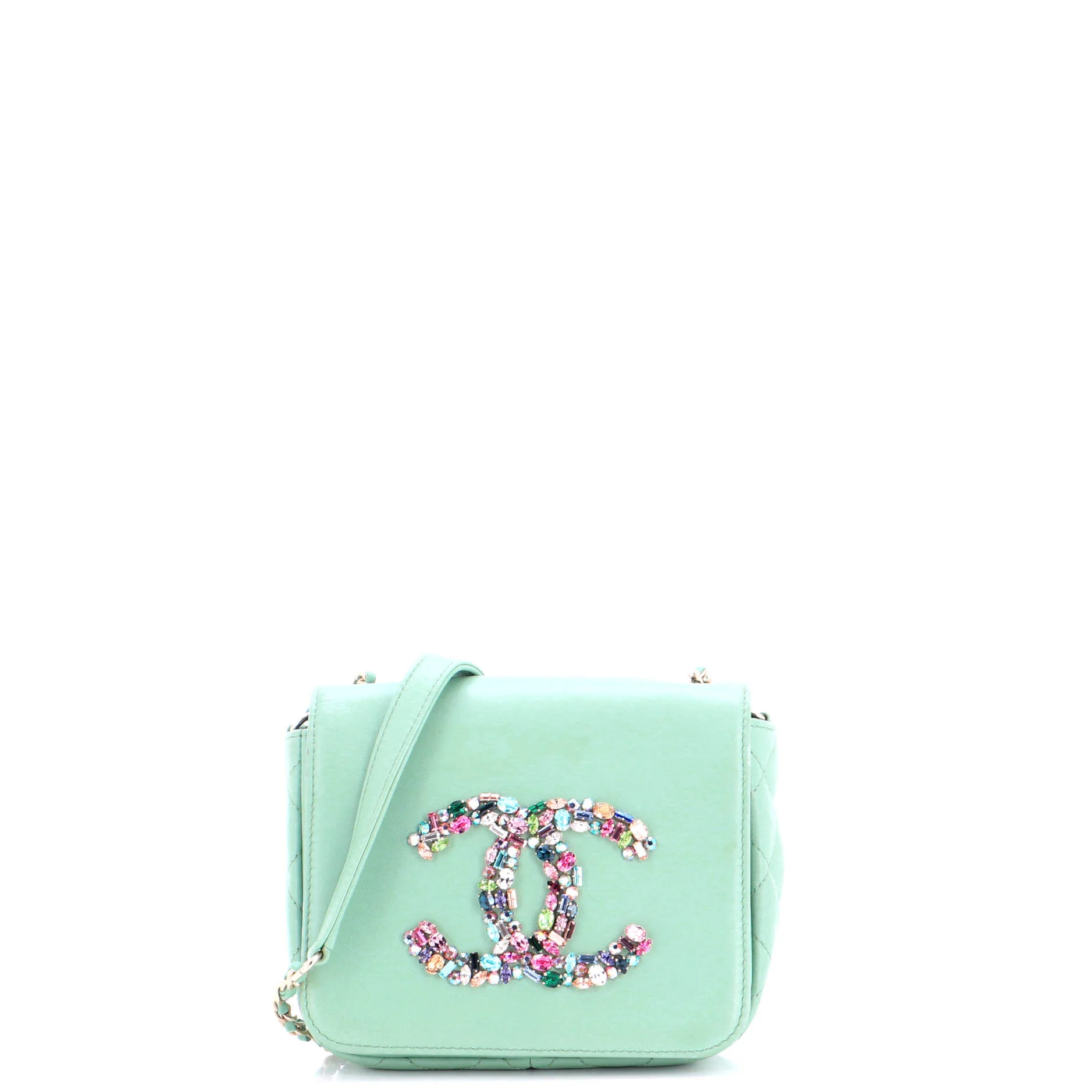 Giant Crystal CC Flap Bag Lambskin Mini - Image 2