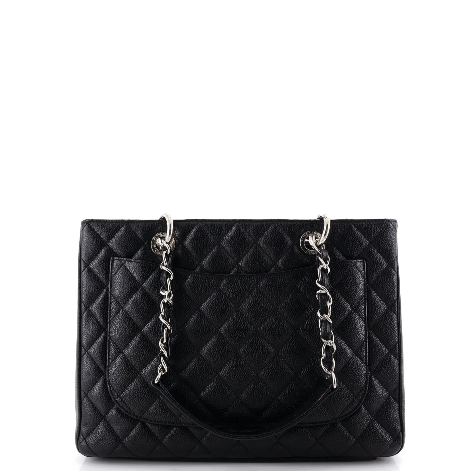 Grand Shopping Tote Quilted Caviar - Image 3
