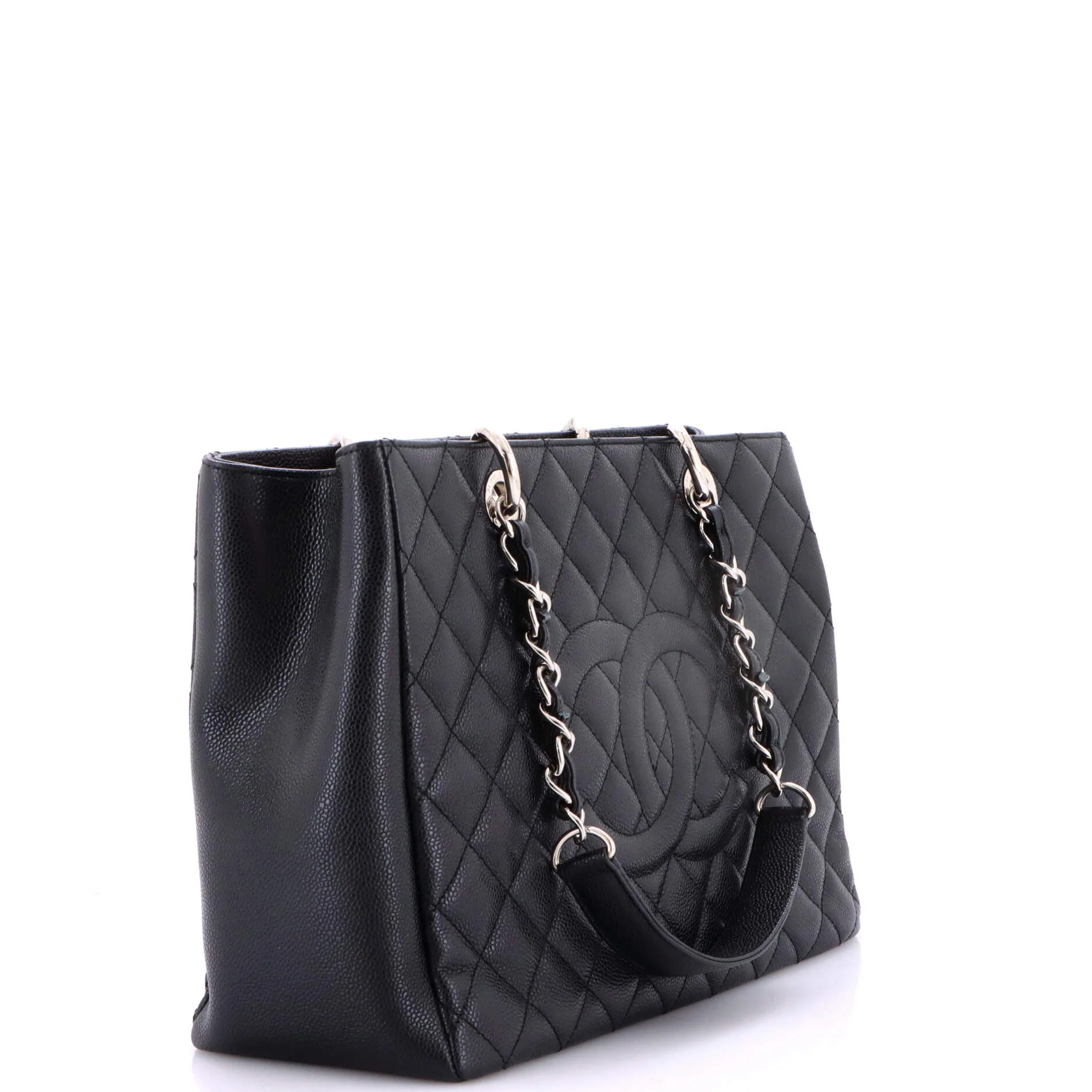 Grand Shopping Tote Quilted Caviar - Image 3