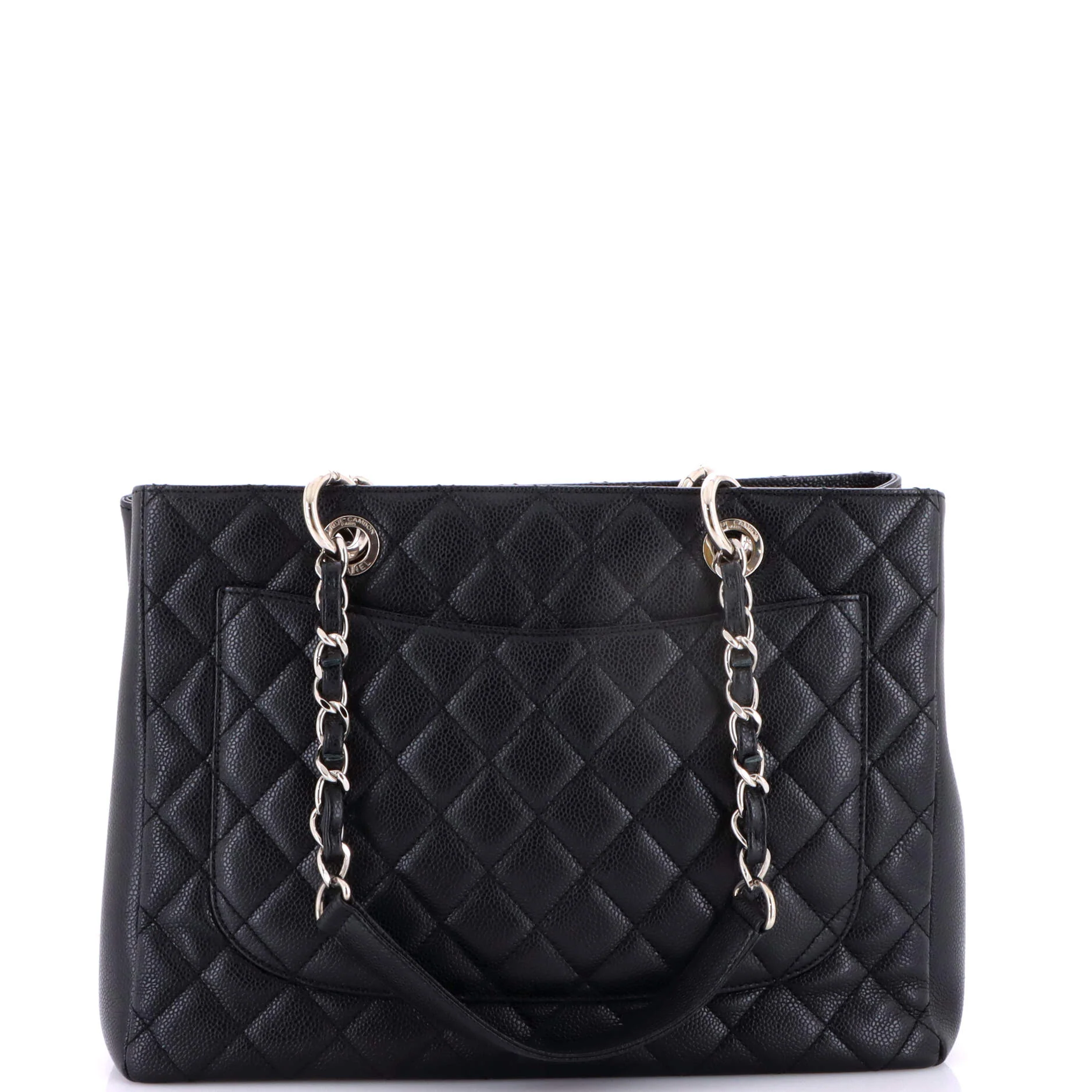 Grand Shopping Tote Quilted Caviar - Image 4