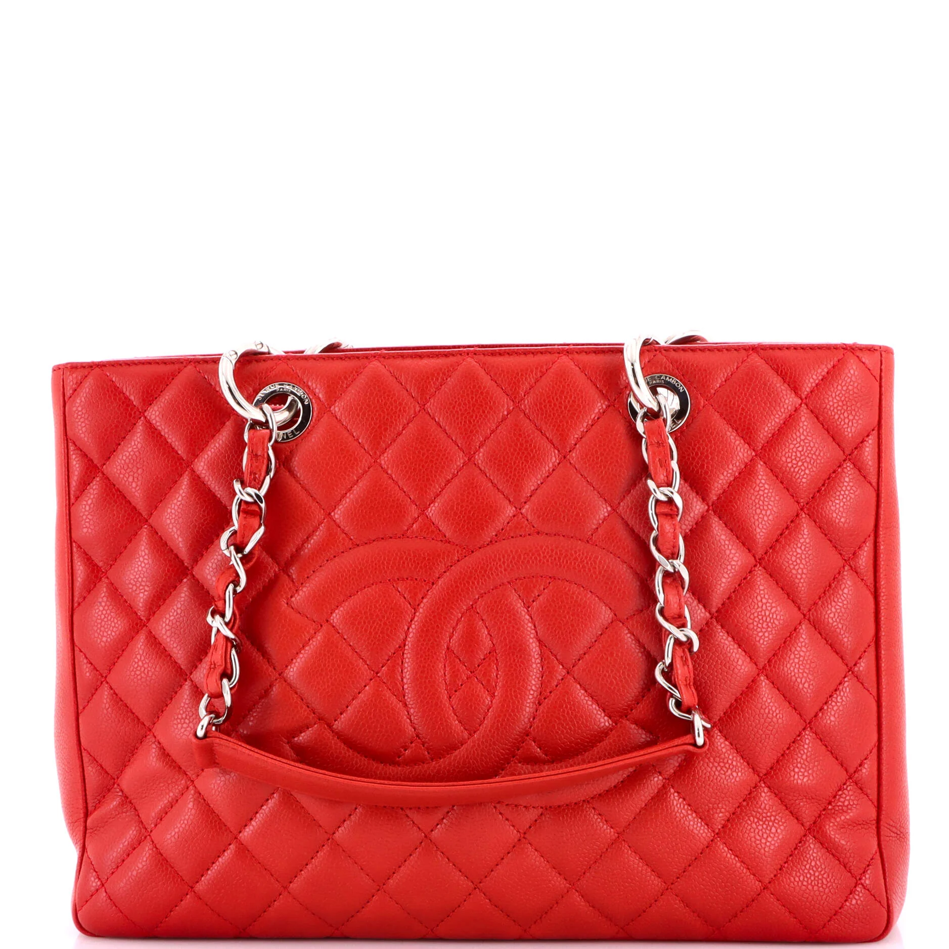 Grand Shopping Tote Quilted Caviar
