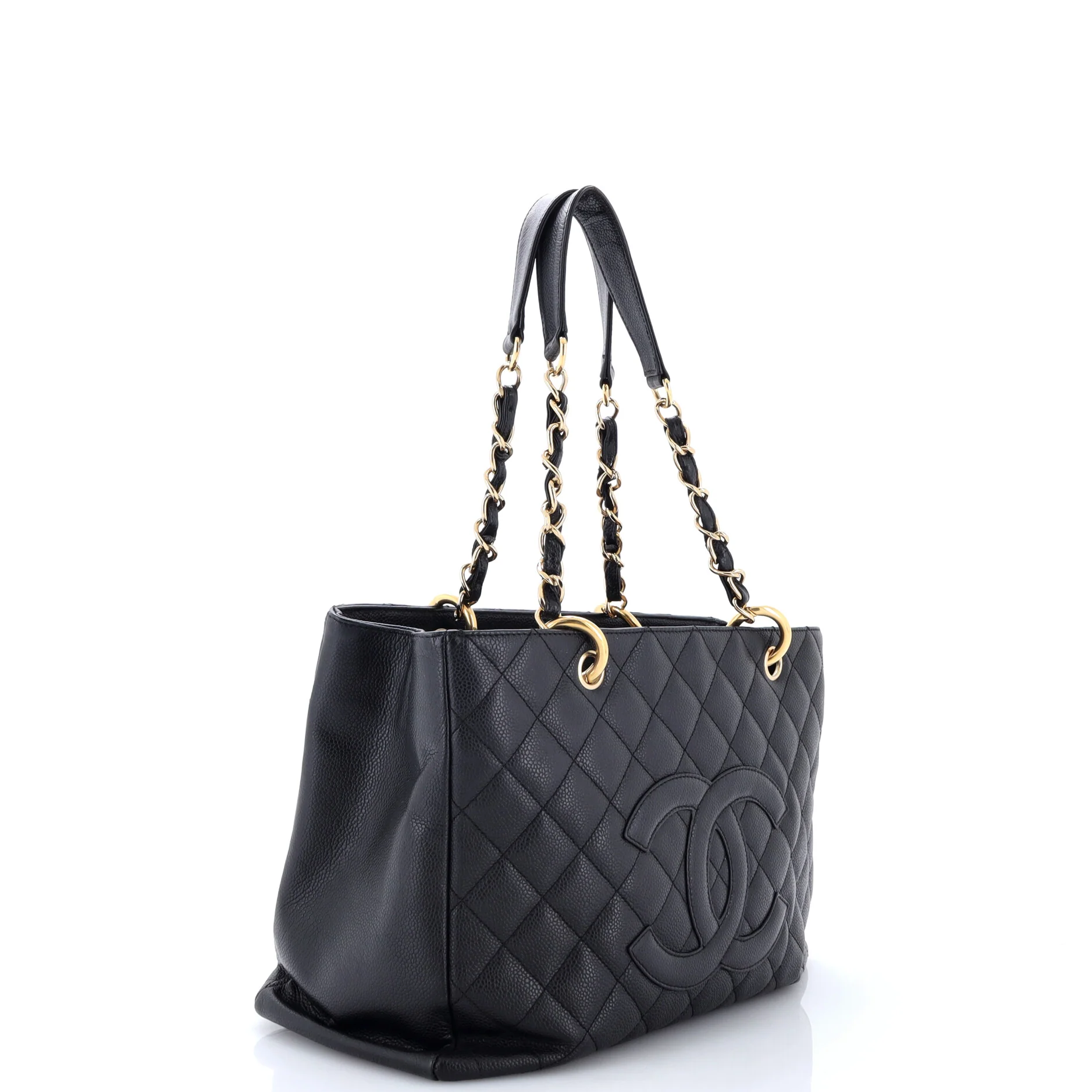 Grand Shopping Tote Quilted Caviar - Image 2