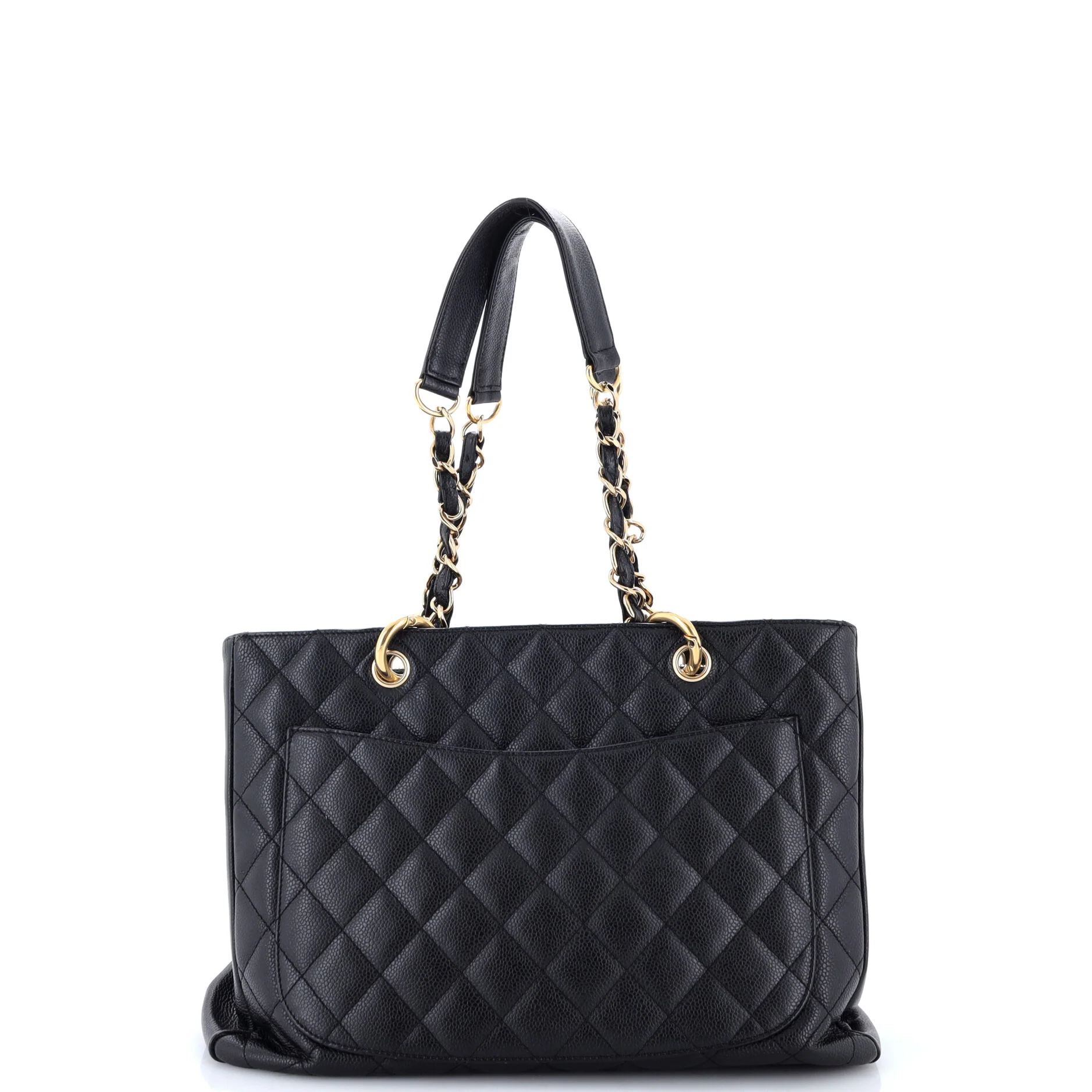 Grand Shopping Tote Quilted Caviar - Image 3