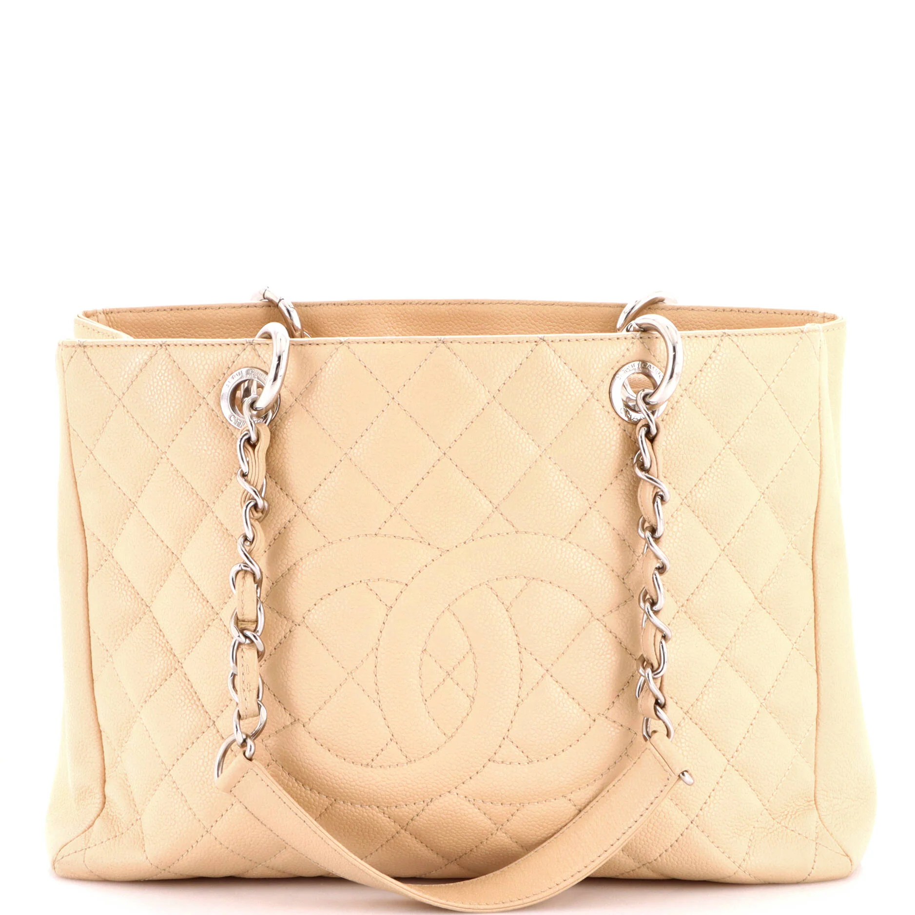 Grand Shopping Tote Quilted Caviar