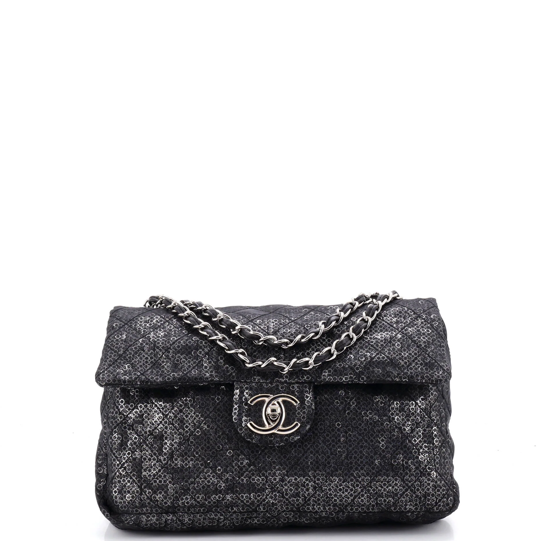 Hidden Sequins Flap Bag Sequins Jumbo