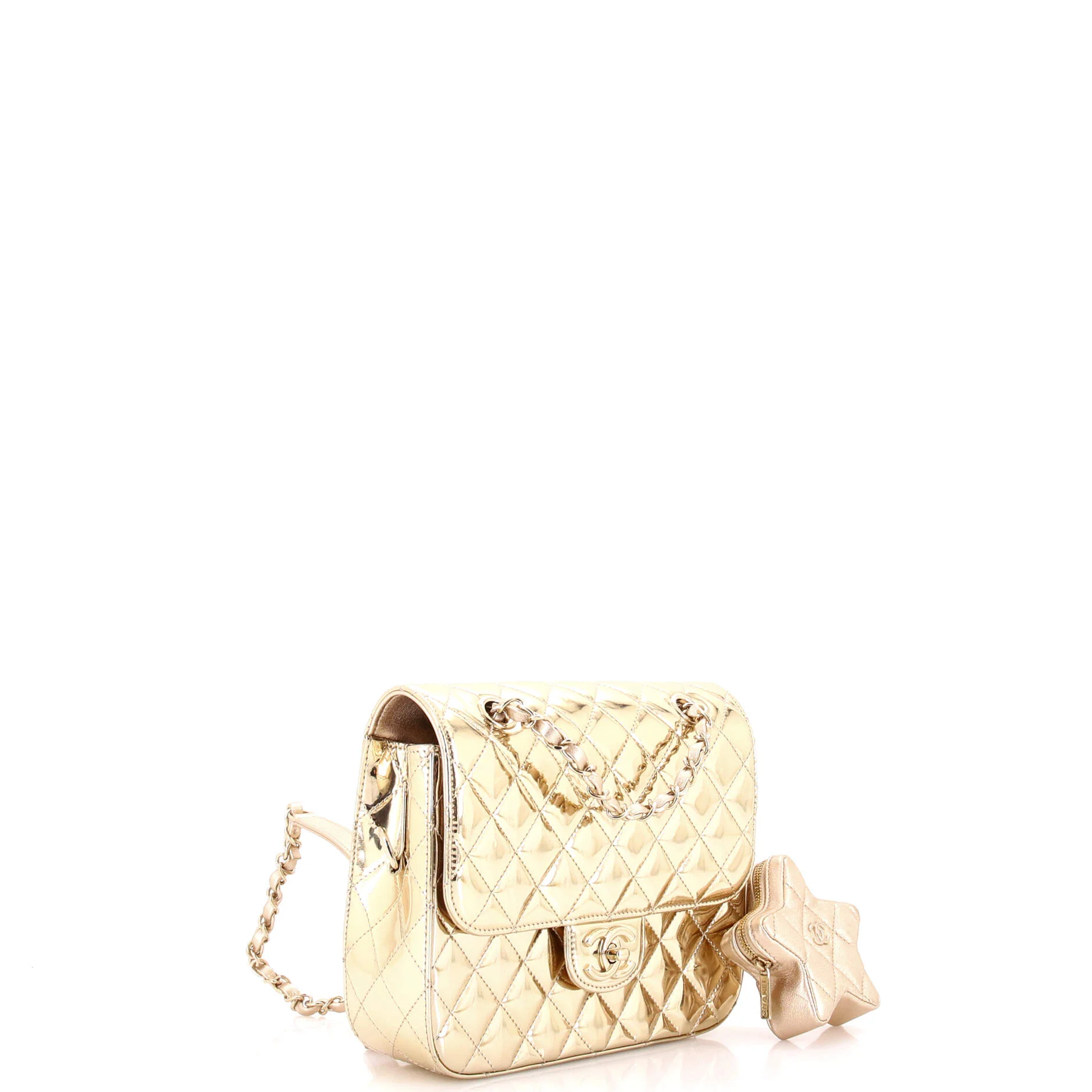 Hollywood Boulevard Backpack with Star Coin Purse Quilted Metallic Leather - Image 2