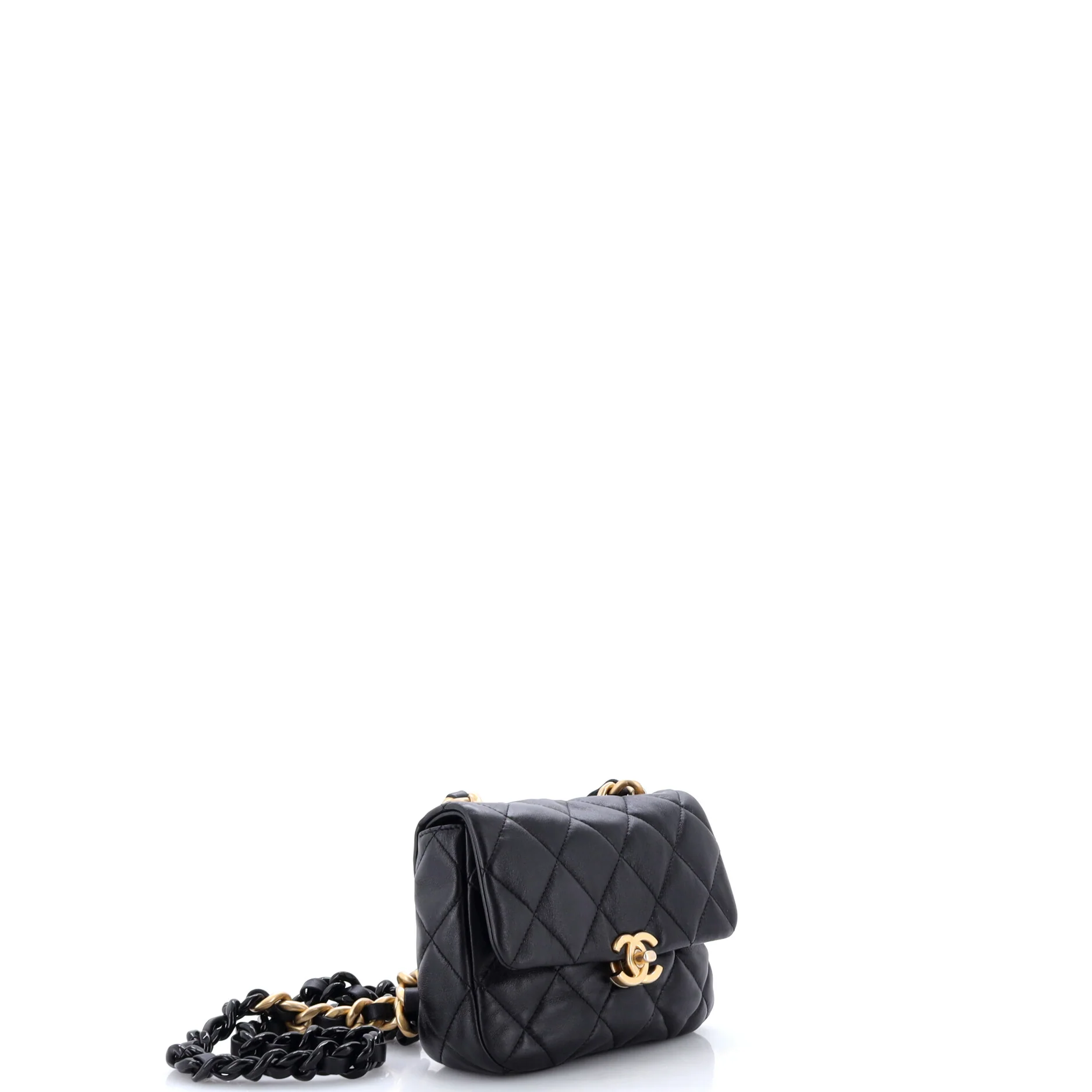 Lacquered Metal CC Flap Bag Quilted Lambskin Mini - Image 2