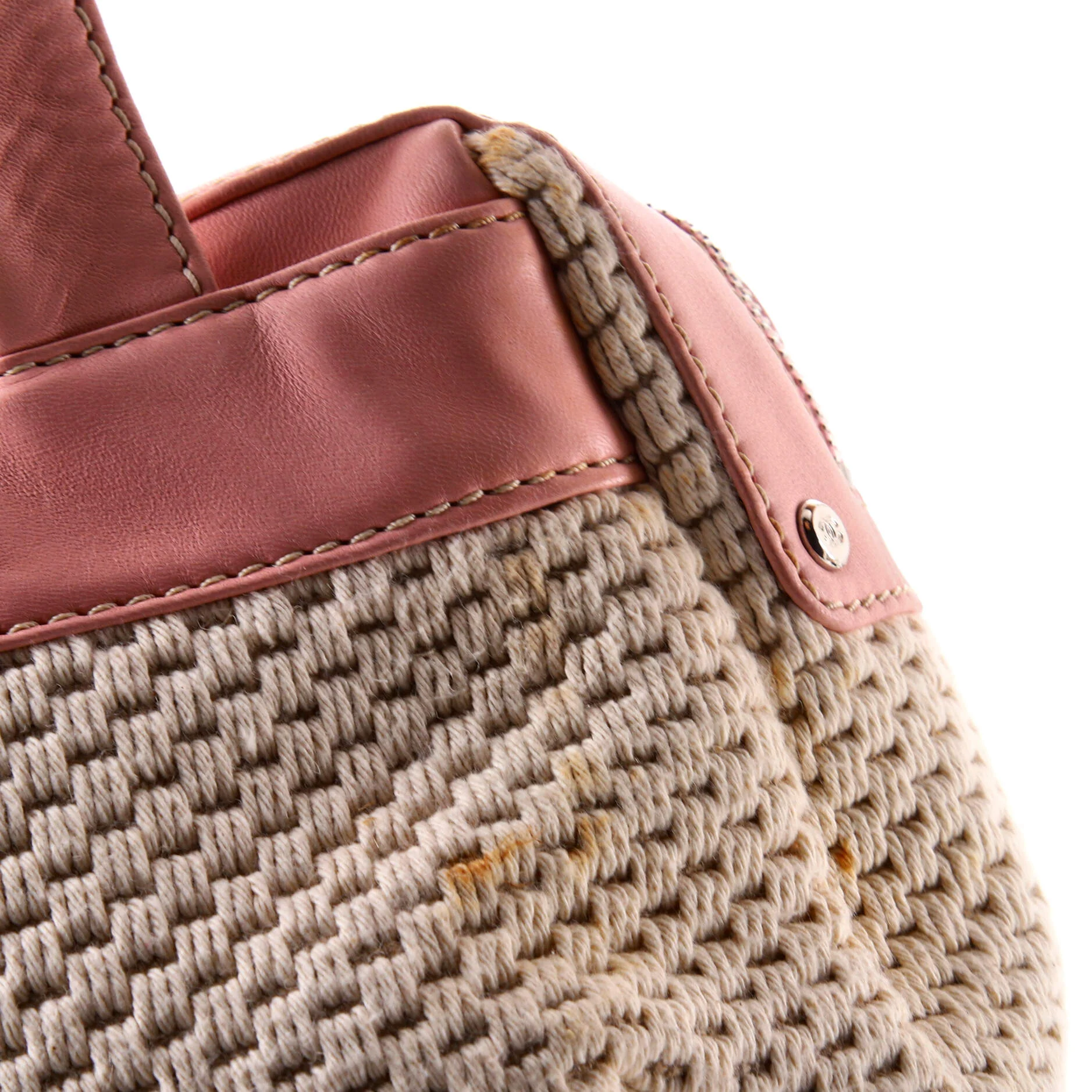 Lax Accordion Camera Bag Leather and Woven Fabric Medium - Image 7