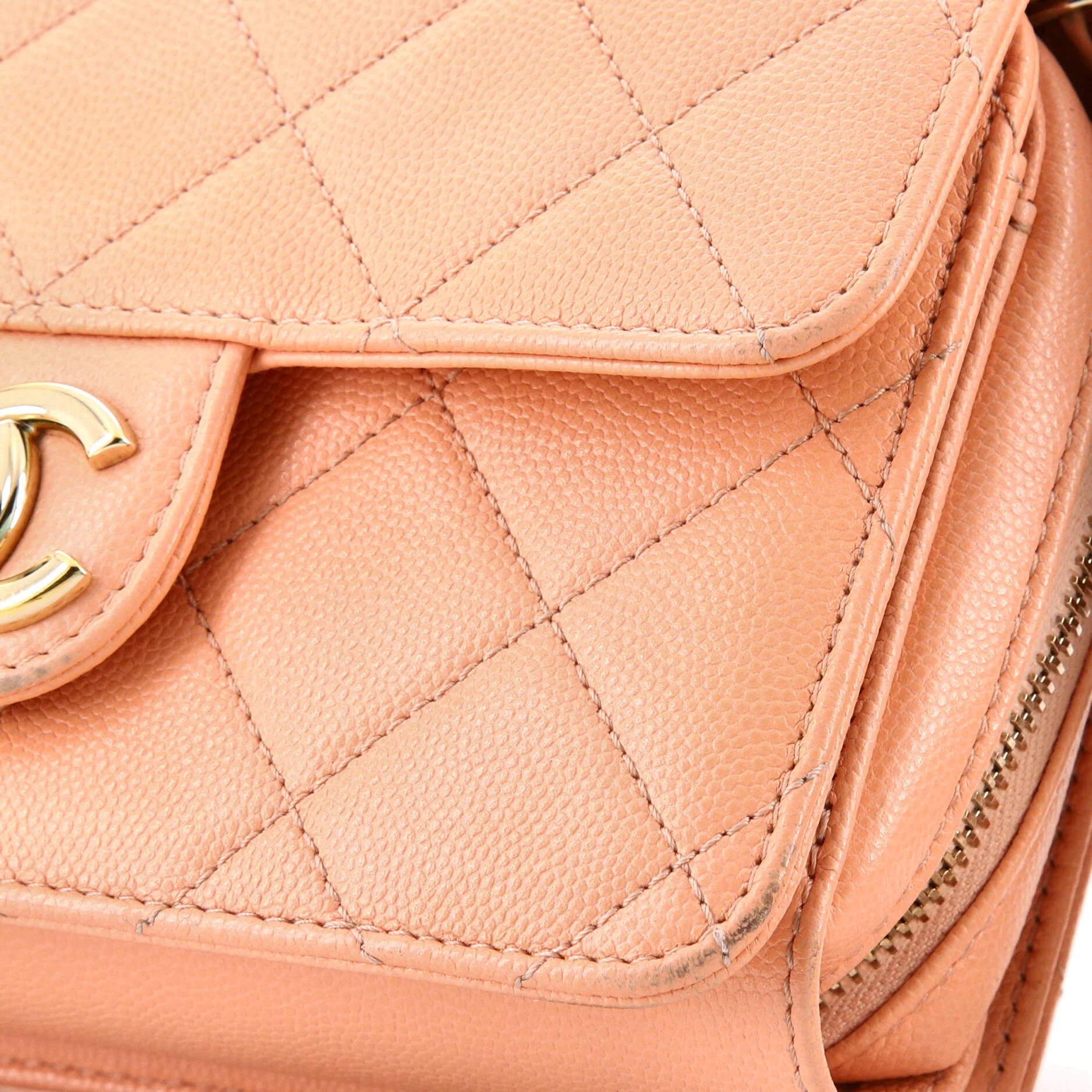 Like a Wallet Flap Bag Quilted Caviar Mini - Image 7