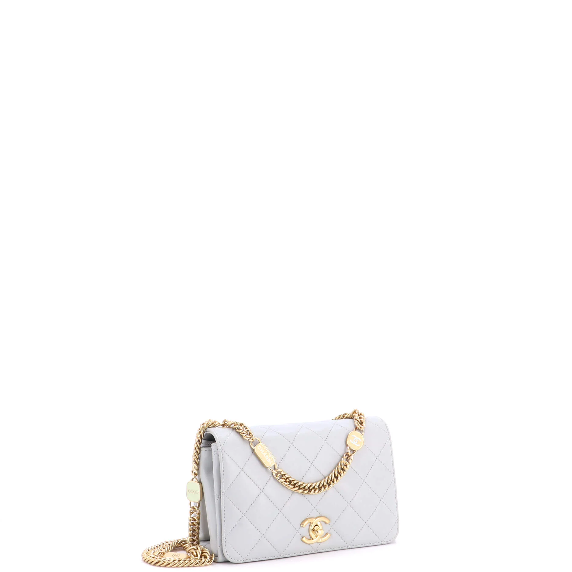 Logo Enamel Full Flap Bag Quilted Lambskin Mini - Image 2