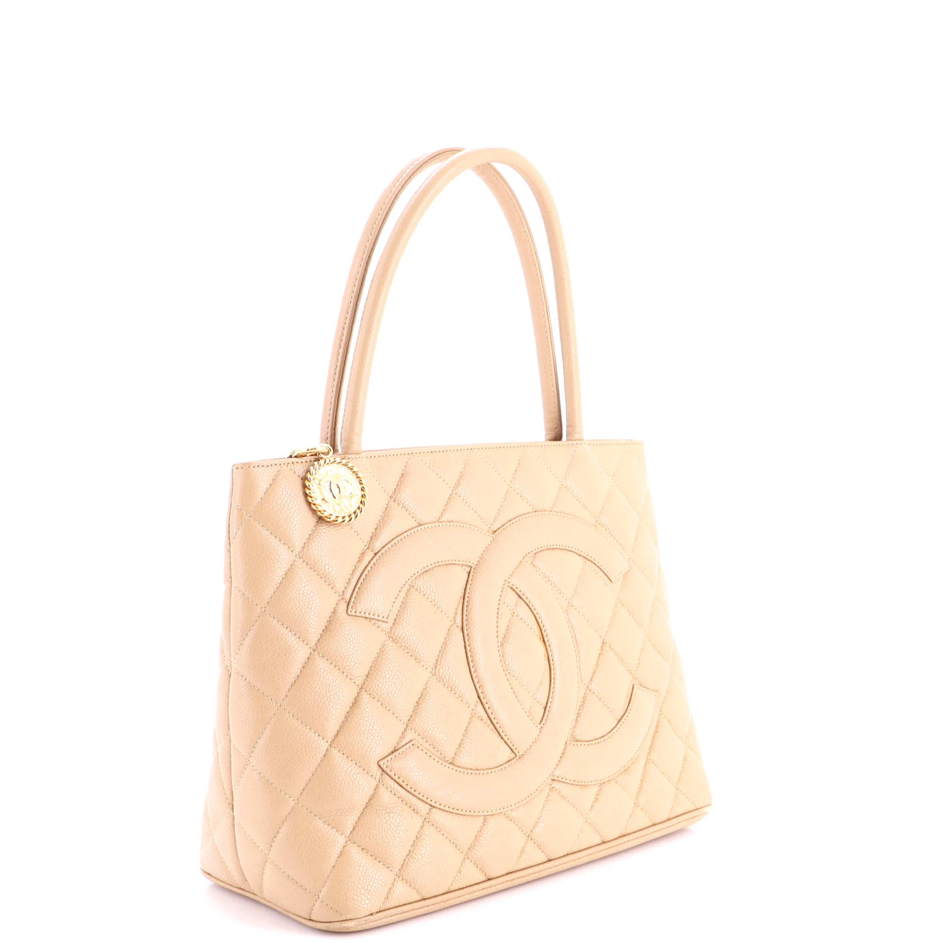 Medallion Tote Quilted Caviar - Image 2