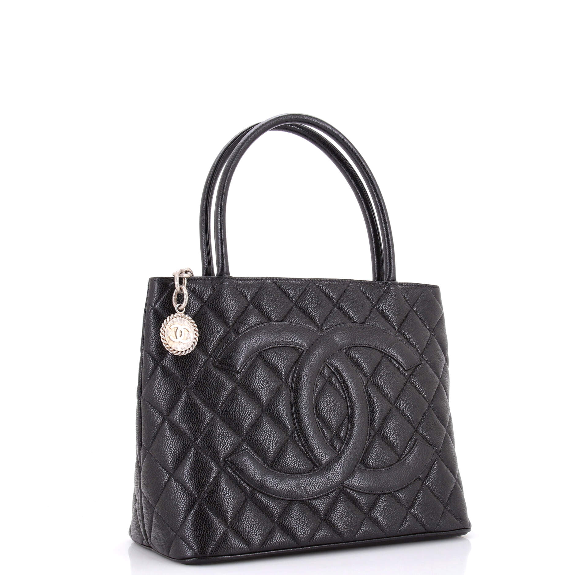 Medallion Tote Quilted Caviar - Image 2