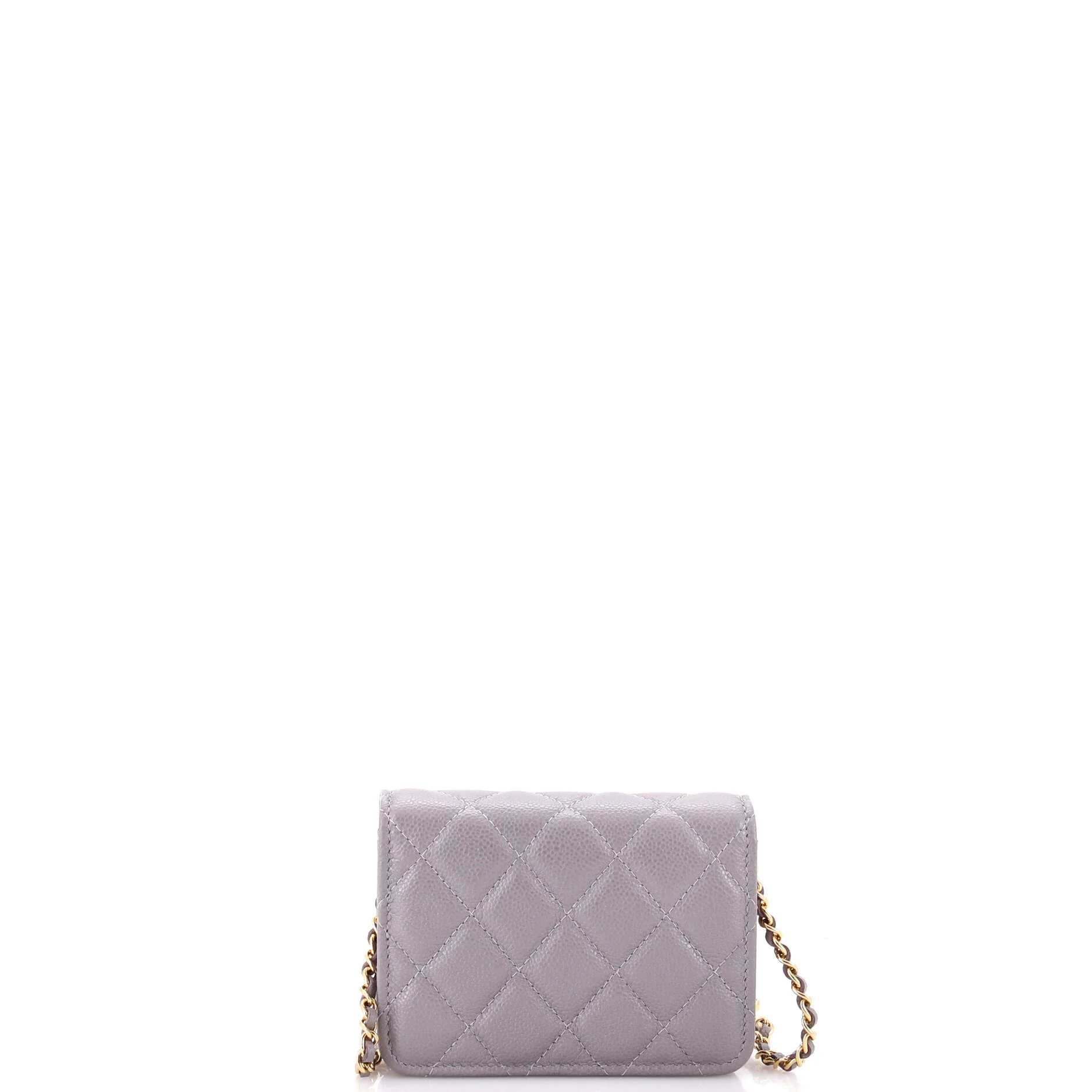 Miss Coco Strap Flap Clutch with Chain Quilted Caviar Mini - Image 3