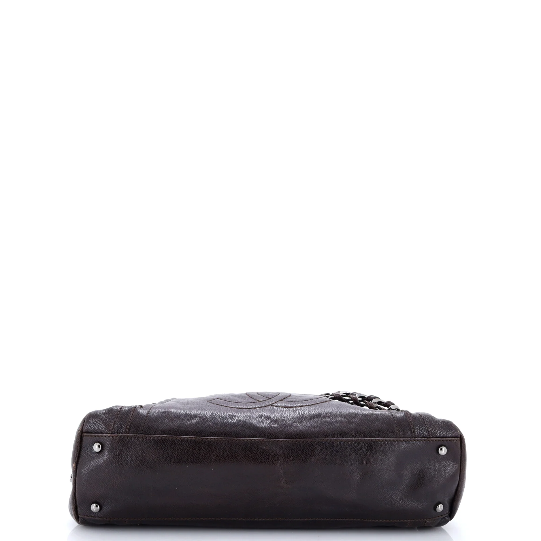 Modern Chain Zip Around Satchel Caviar Large - Image 4