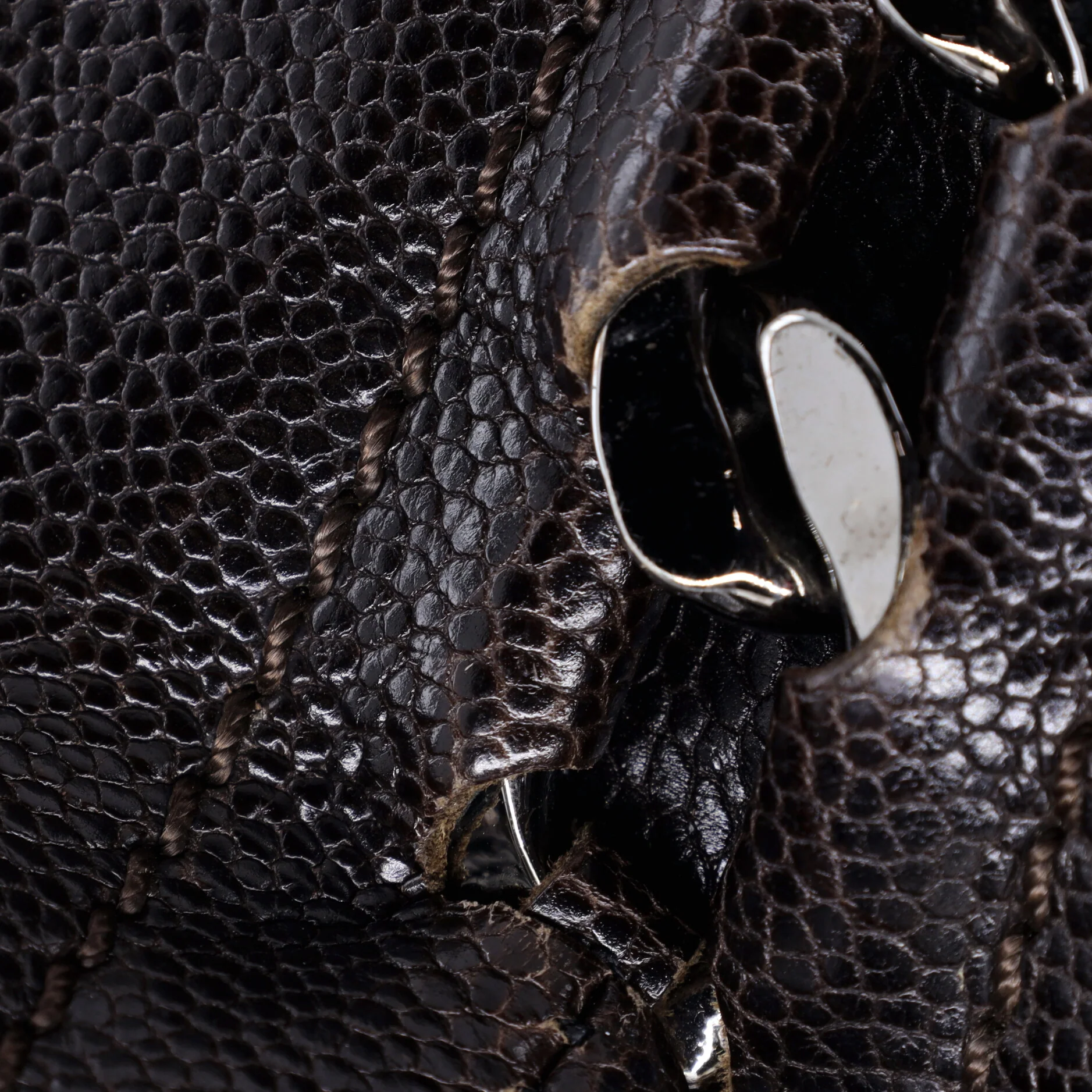 Modern Chain Zip Around Satchel Caviar Large - Image 6