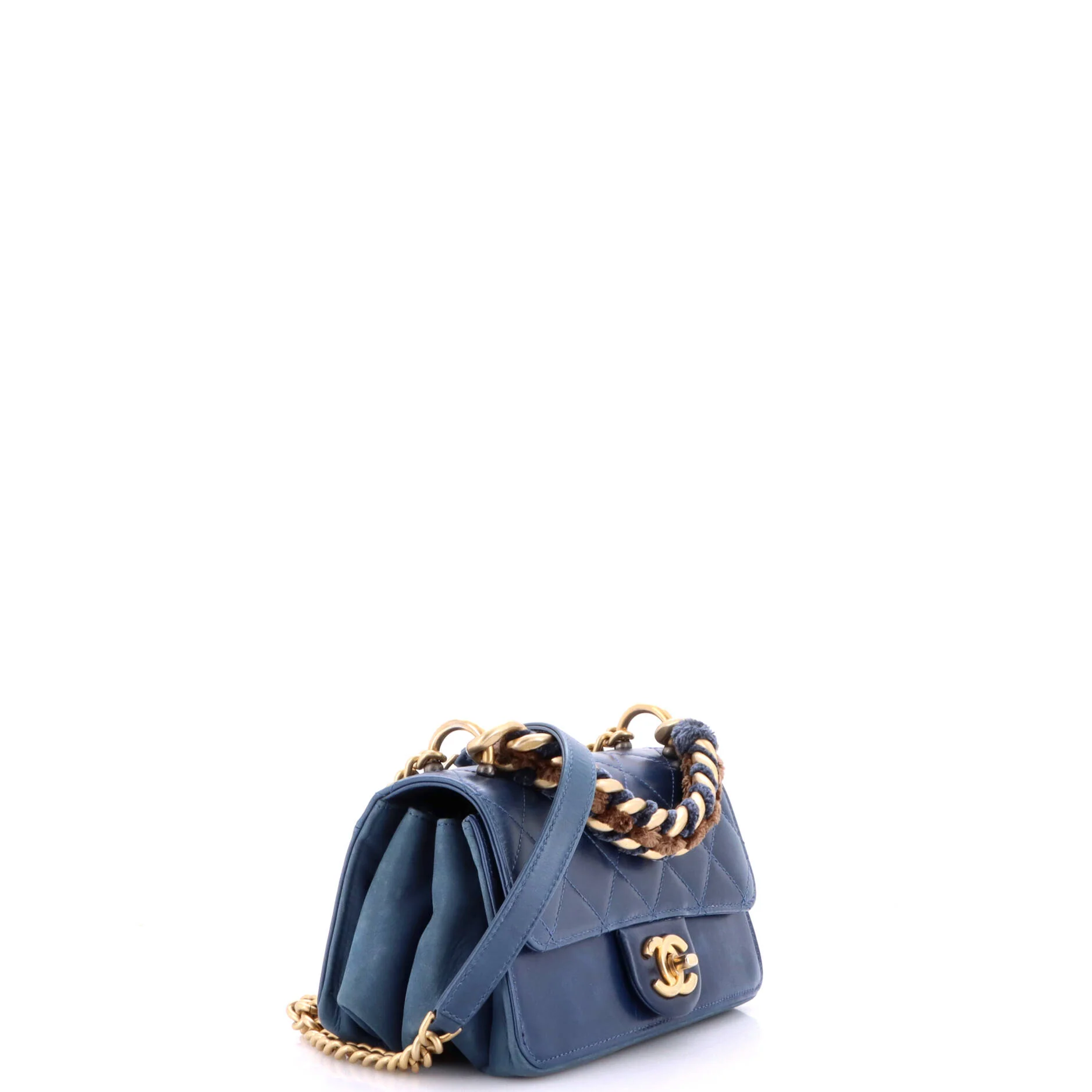 Paris-Cosmopolite Straight Lined Flap Bag Quilted Aged Calfskin Mini - Image 3