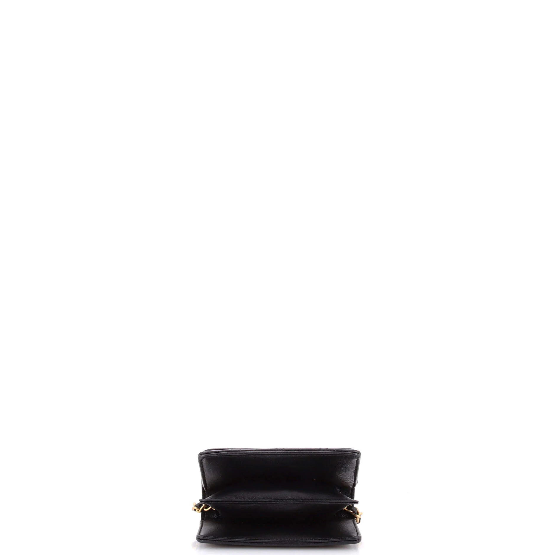 Pearl Crown Clutch with Chain Quilted Lambskin - Image 4