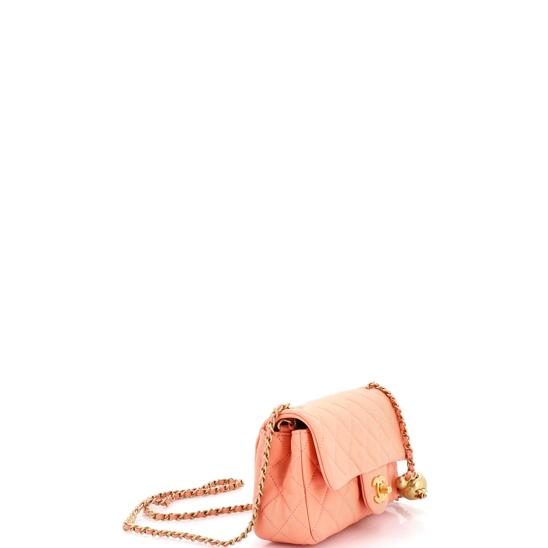 Pearl Crush Flap Bag Quilted Lambskin Mini - Image 2