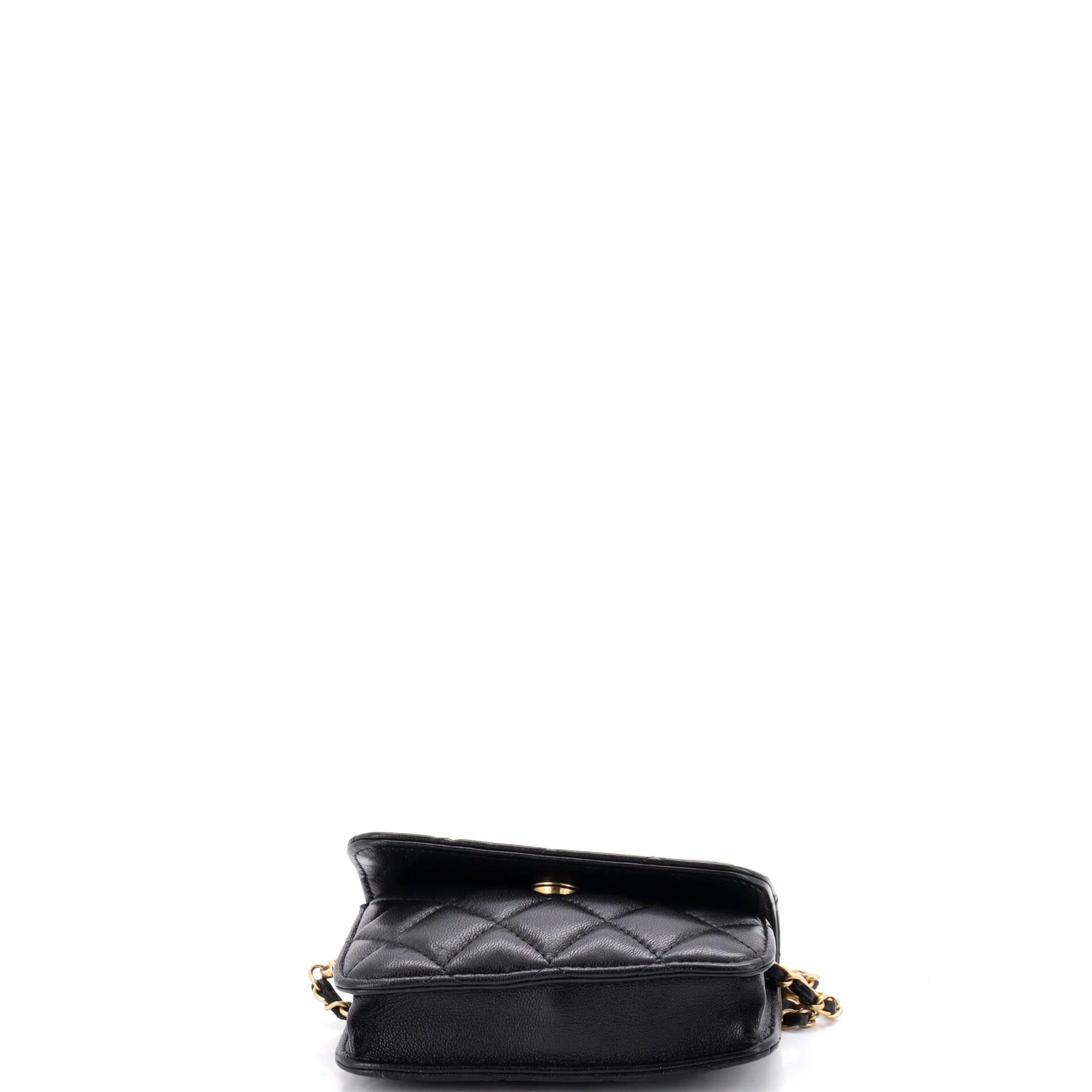 Pearl Crush Flap Clutch with Chain Quilted Lambskin Mini - Image 5