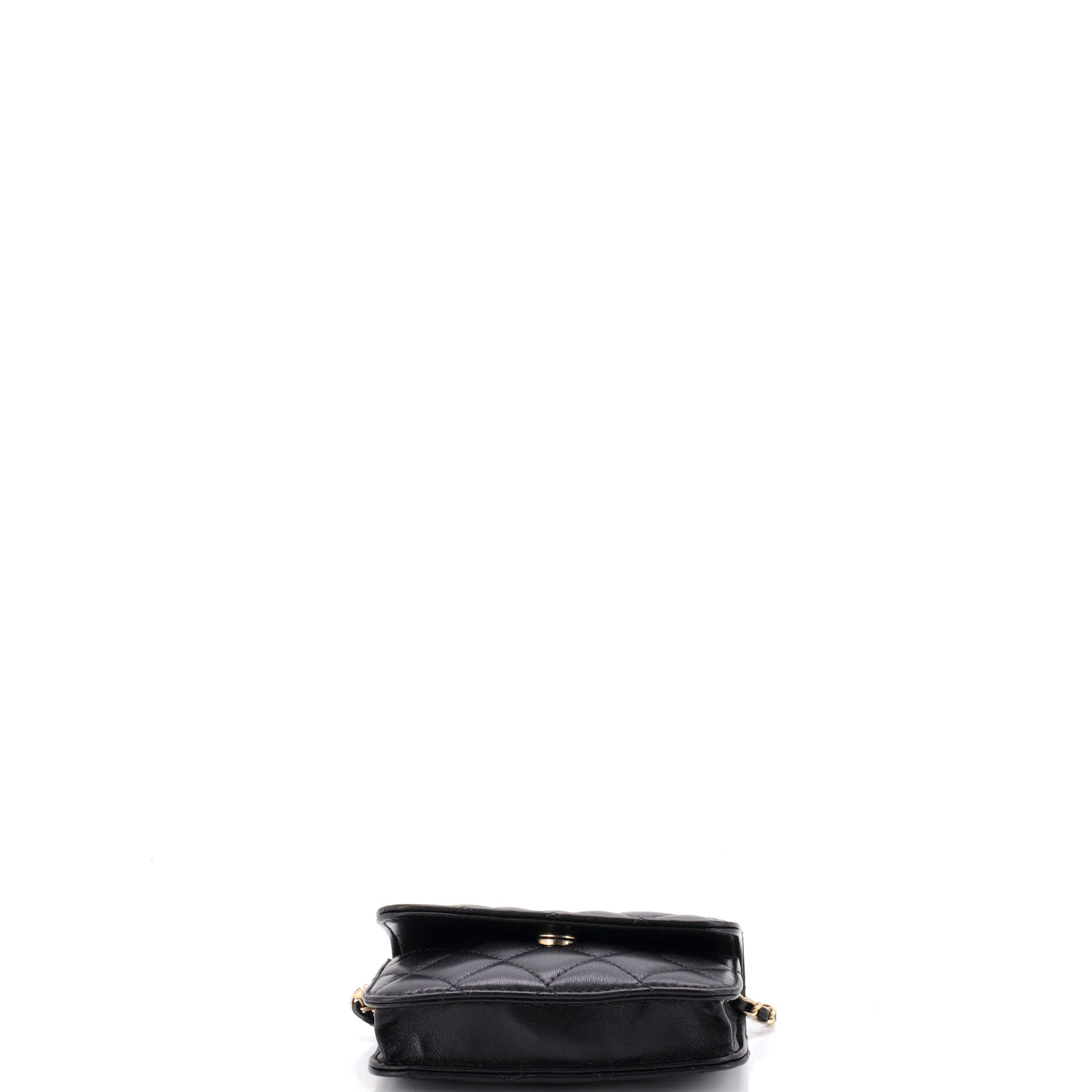 Pearl Crush Flap Clutch with Chain Quilted Lambskin Mini - Image 4