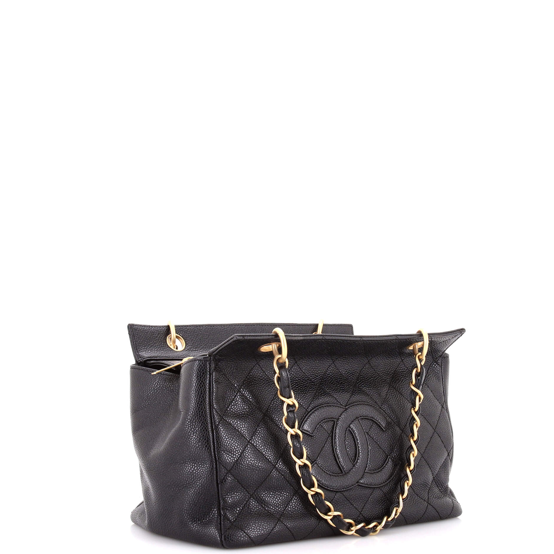 Petite Timeless Tote Quilted Caviar - Image 2