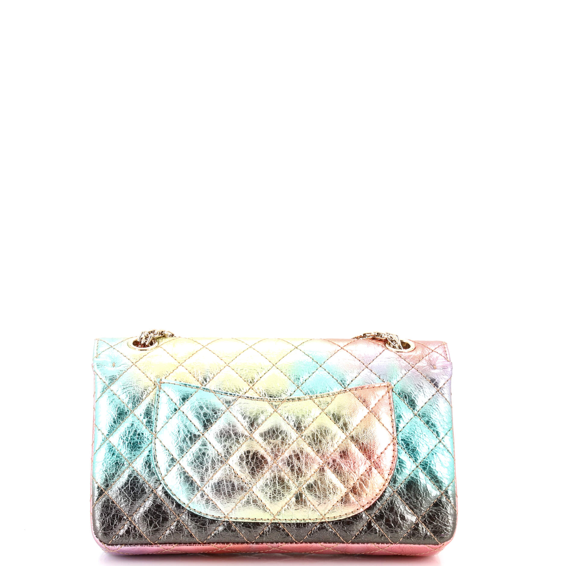 Rainbow Reissue 2.55 Flap Bag Quilted Multicolor Metallic Goatskin 225 - Image 4