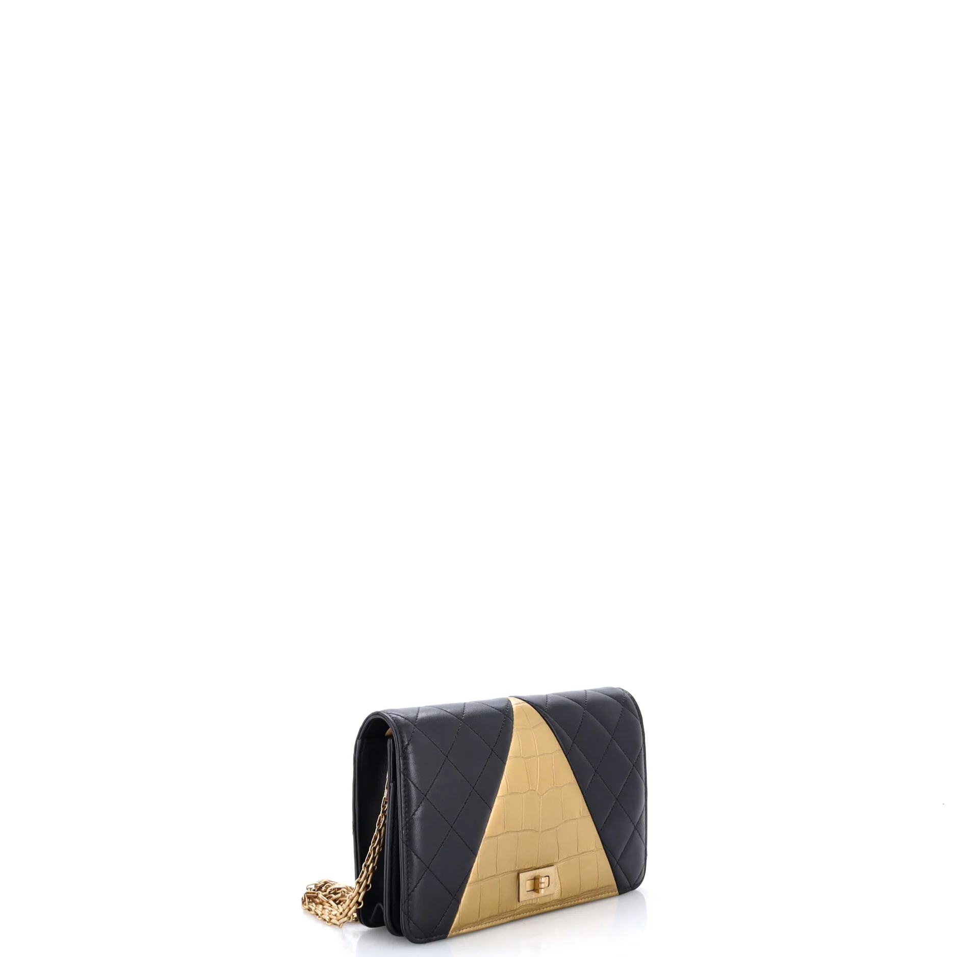 Reissue 2.55 Wallet on Chain Crocodile Embossed Calfskin and Quilted Lambskin - Image 2