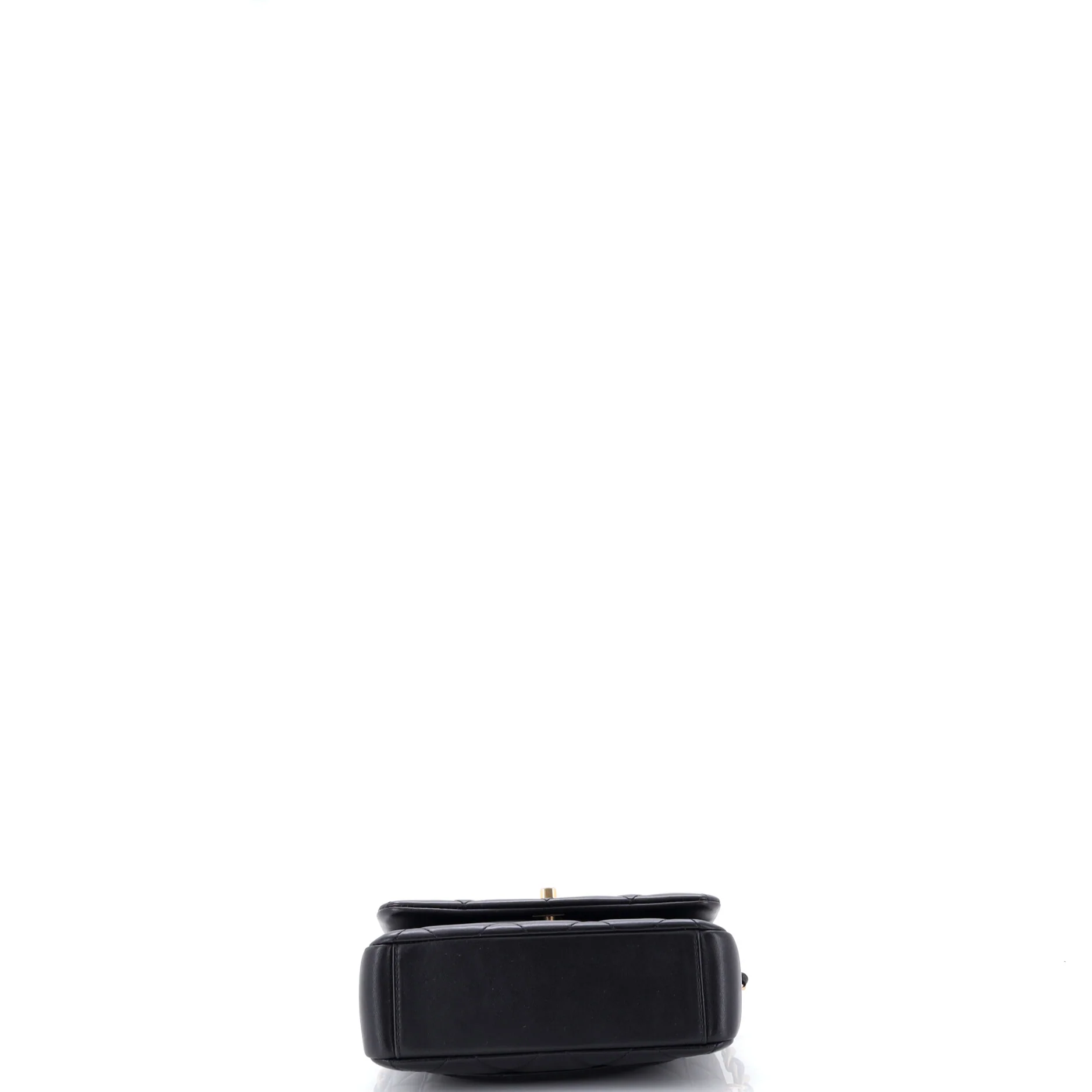 Side Note Flap Bag Quilted Lambskin Small - Image 4