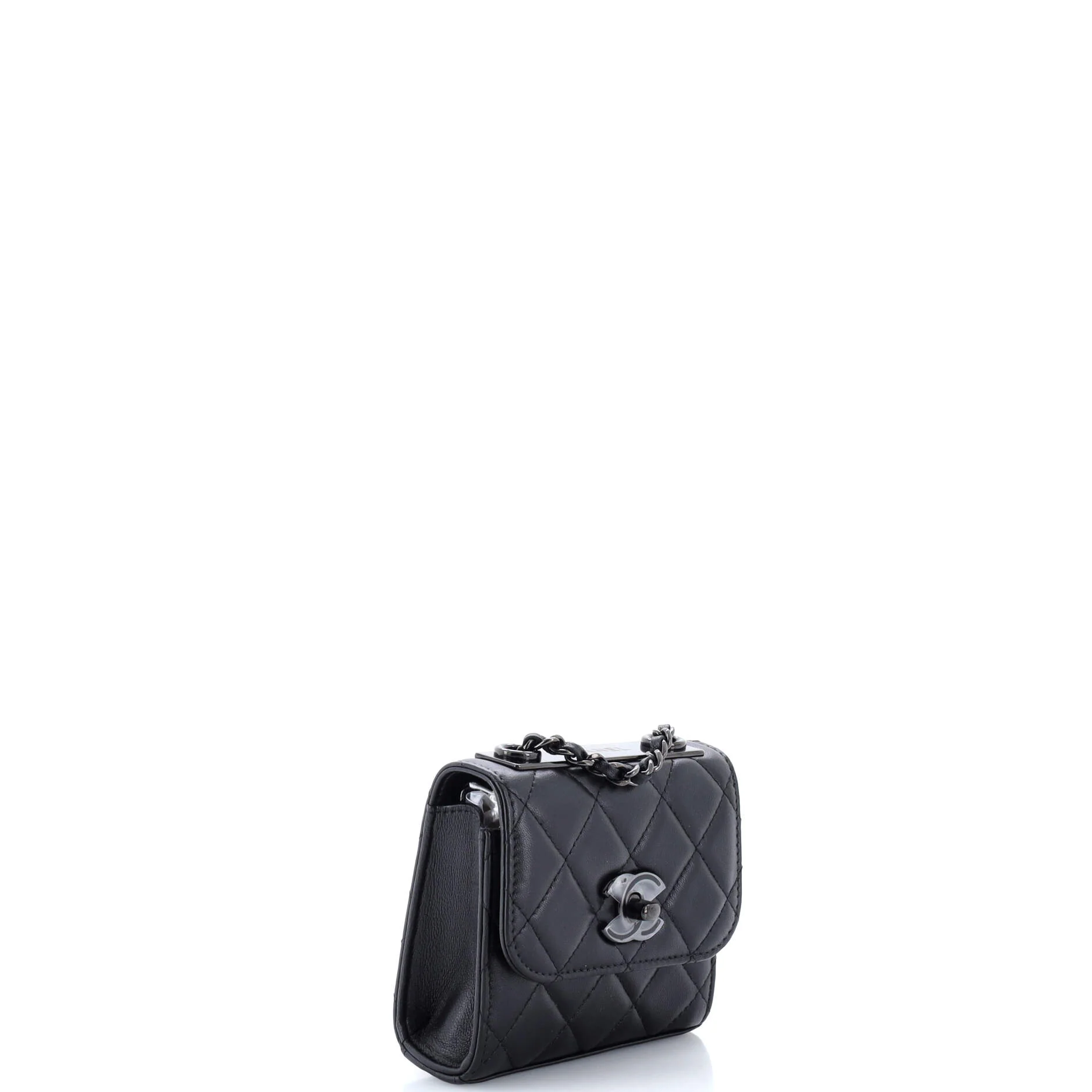 So Black Trendy CC Clutch with Chain Quilted Lambskin Small - Image 3