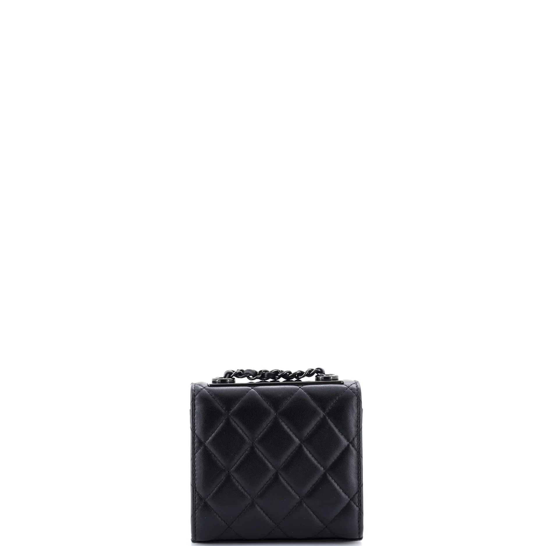 So Black Trendy CC Clutch with Chain Quilted Lambskin Small - Image 4