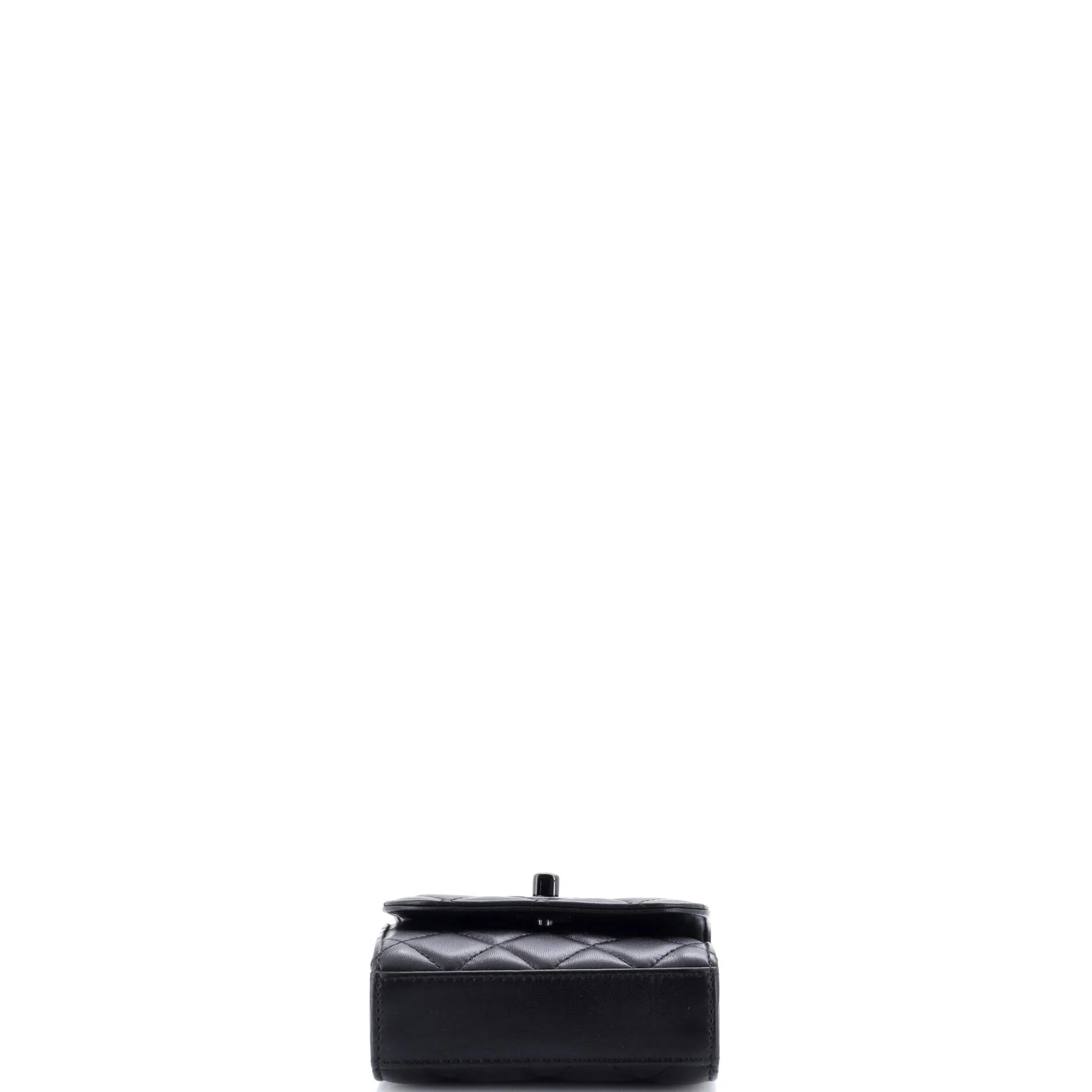So Black Trendy CC Clutch with Chain Quilted Lambskin Small - Image 5