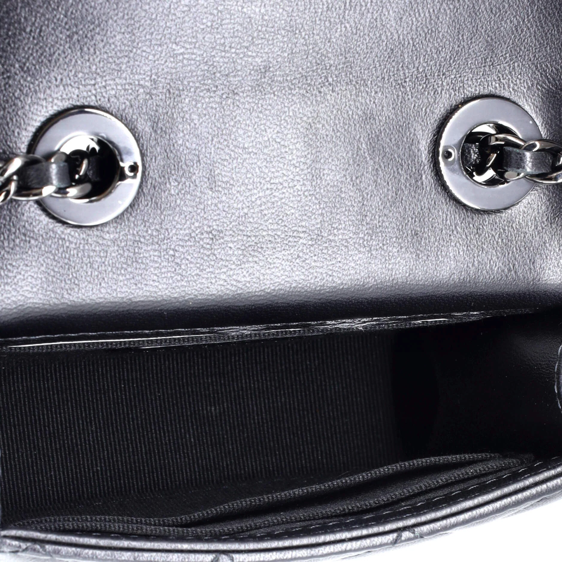 So Black Trendy CC Clutch with Chain Quilted Lambskin Small - Image 6